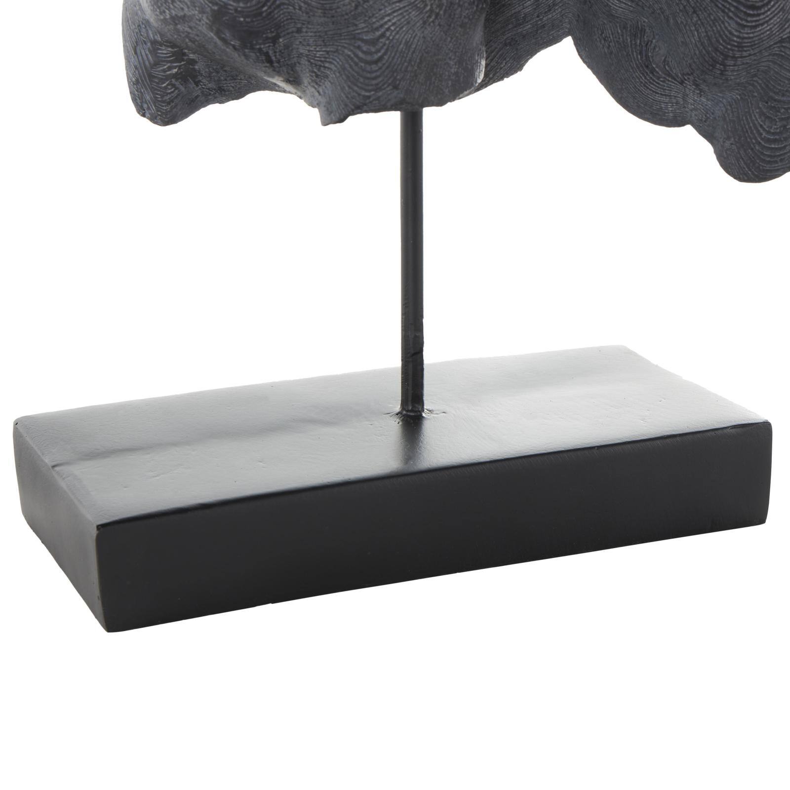 18.25" Black Resin Horse Bust Inspired Sculpture with Black Stand