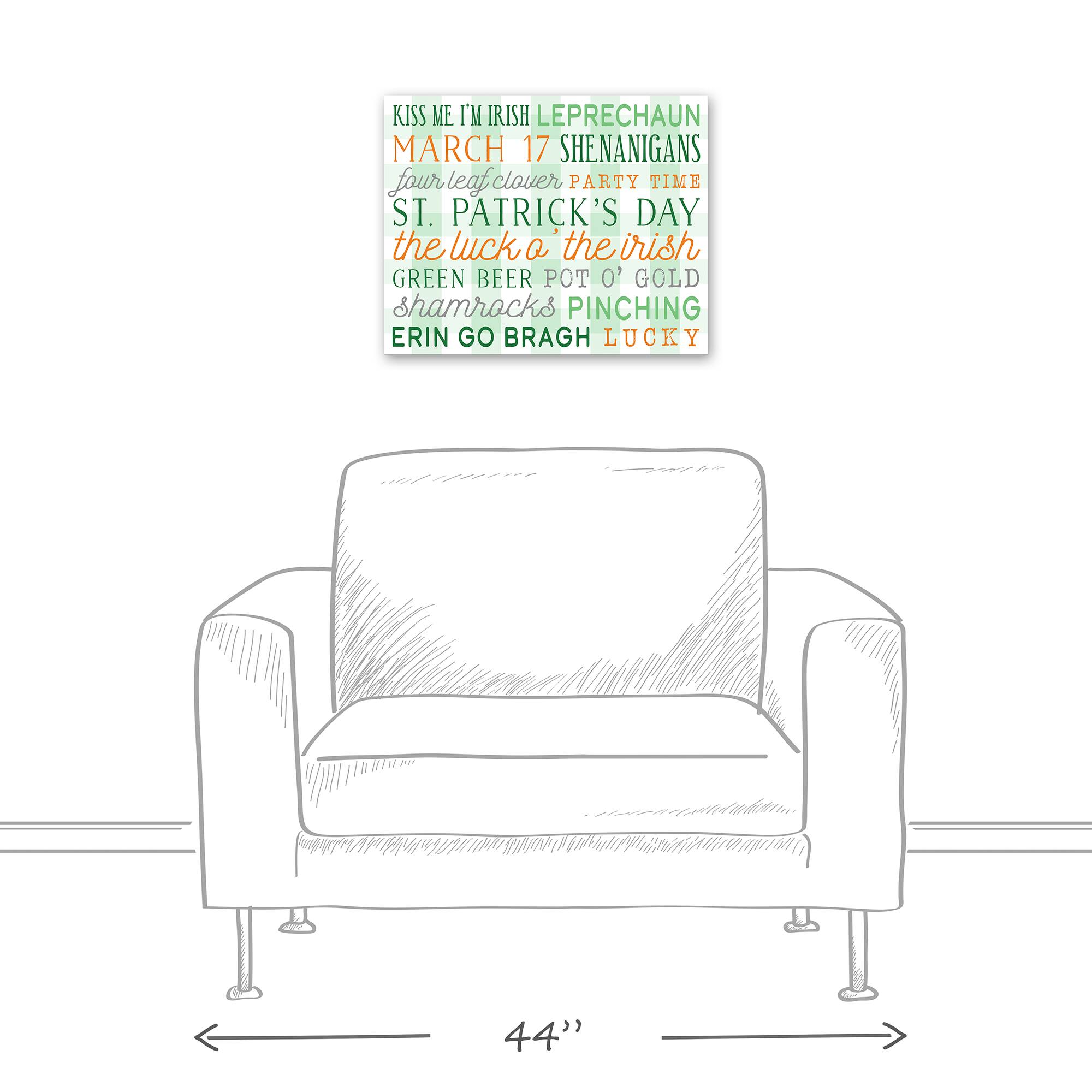 St Pat Day Words Canvas 16" x 20" Canvas Wall Art