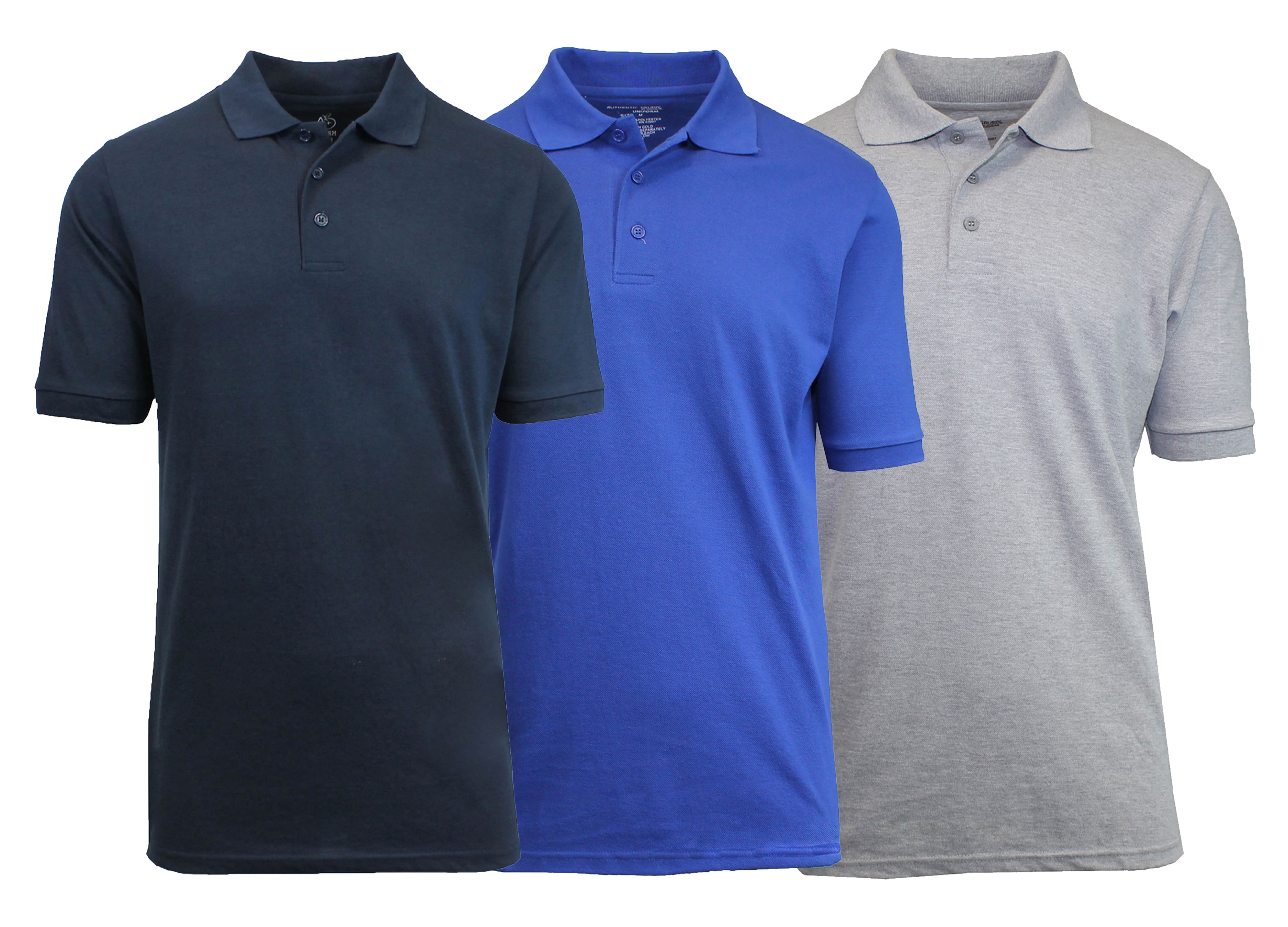 Galaxy By Harvic Short Sleeve Men's Pique Polo Shirt 3 Pack