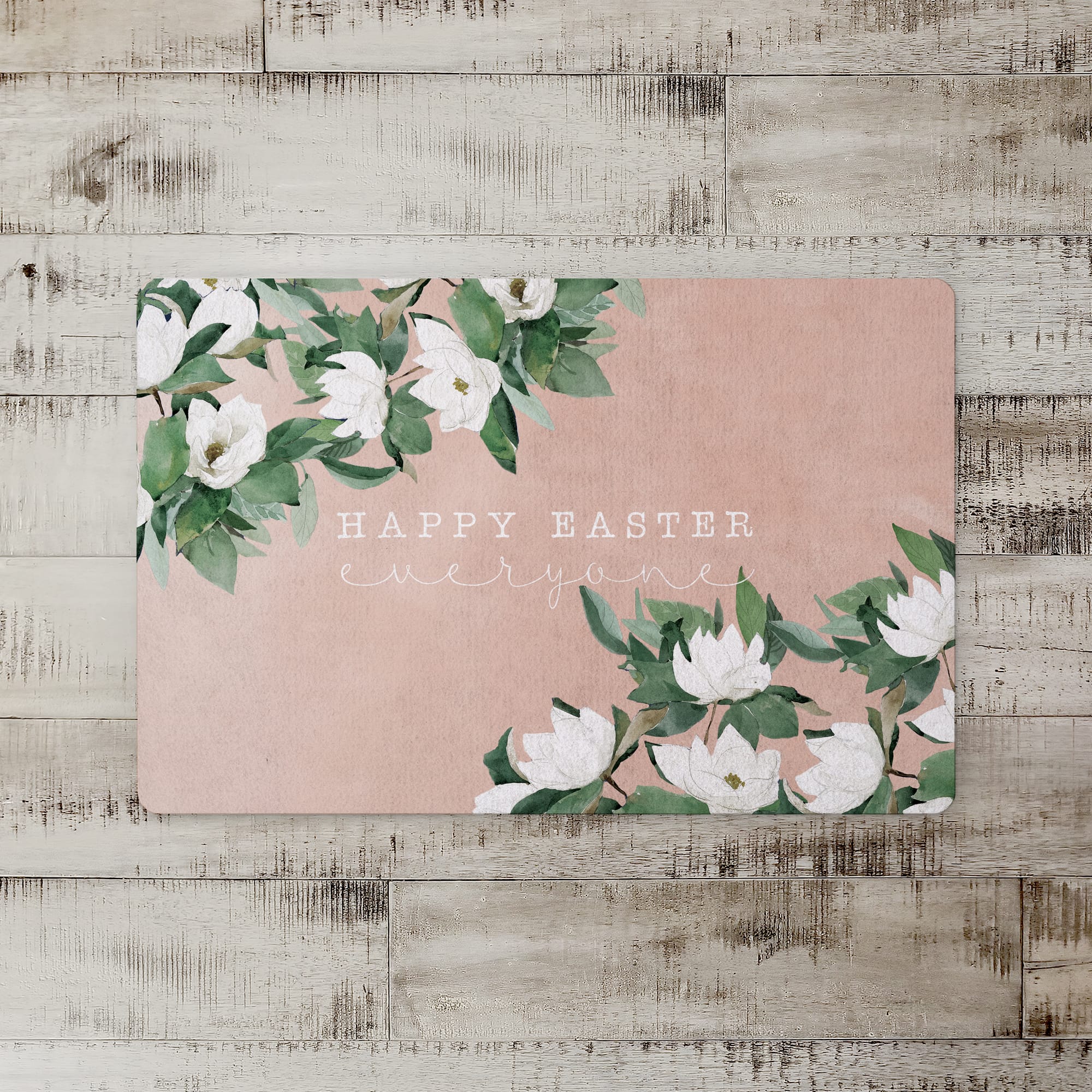 Pink Floral Easter 27" x 18" Floor Mat