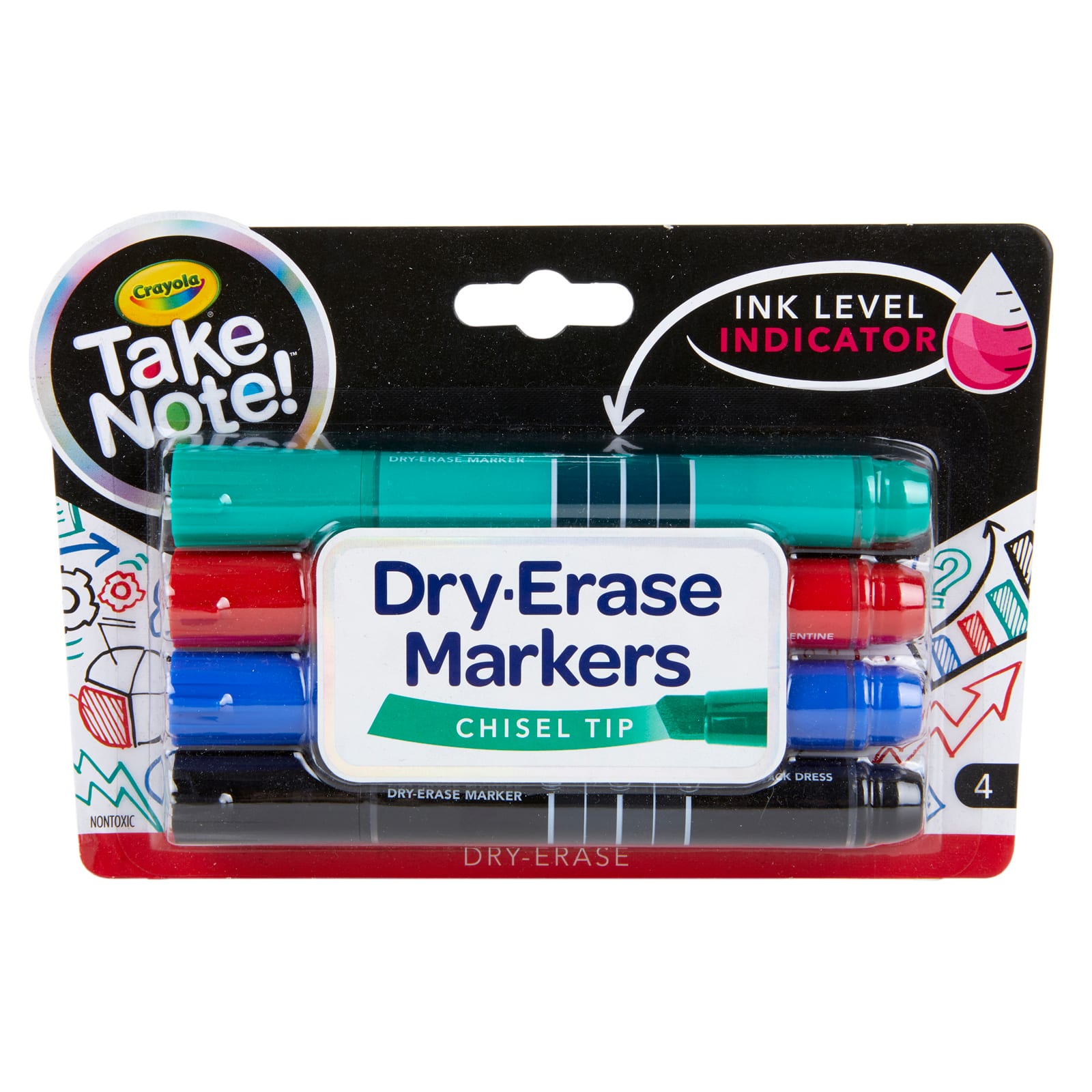 Crayola® Take Note™ Chisel Tip Dry Erase Markers, 6 Packs of 4