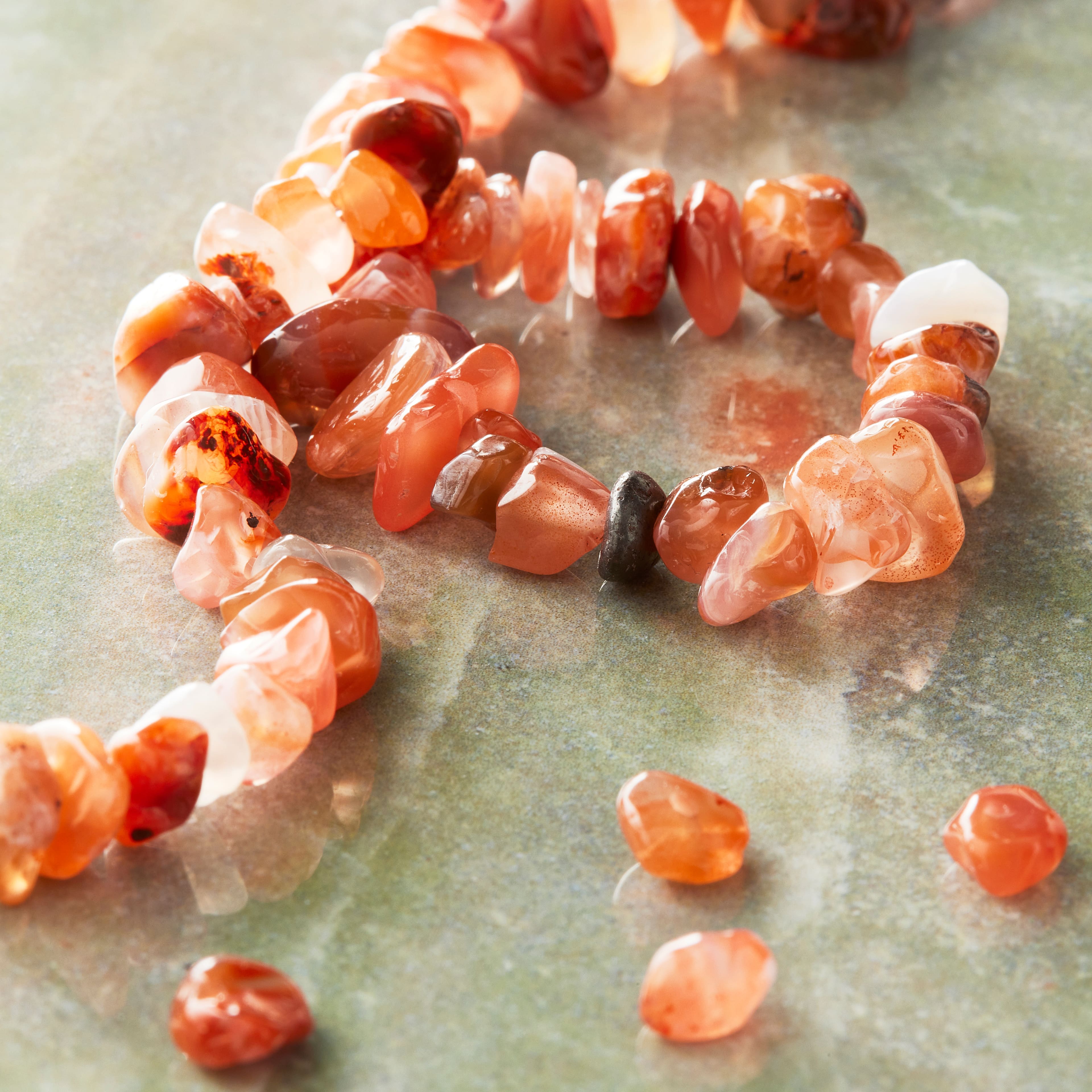 12 Pack:  Red Agate Chip Beads by Bead Landing™
