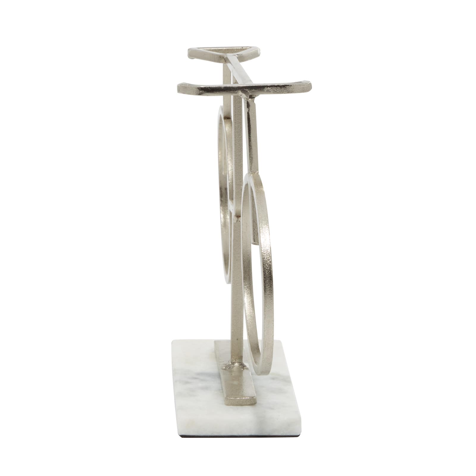13" Silver Metal Contemporary Bicycle Sculpture