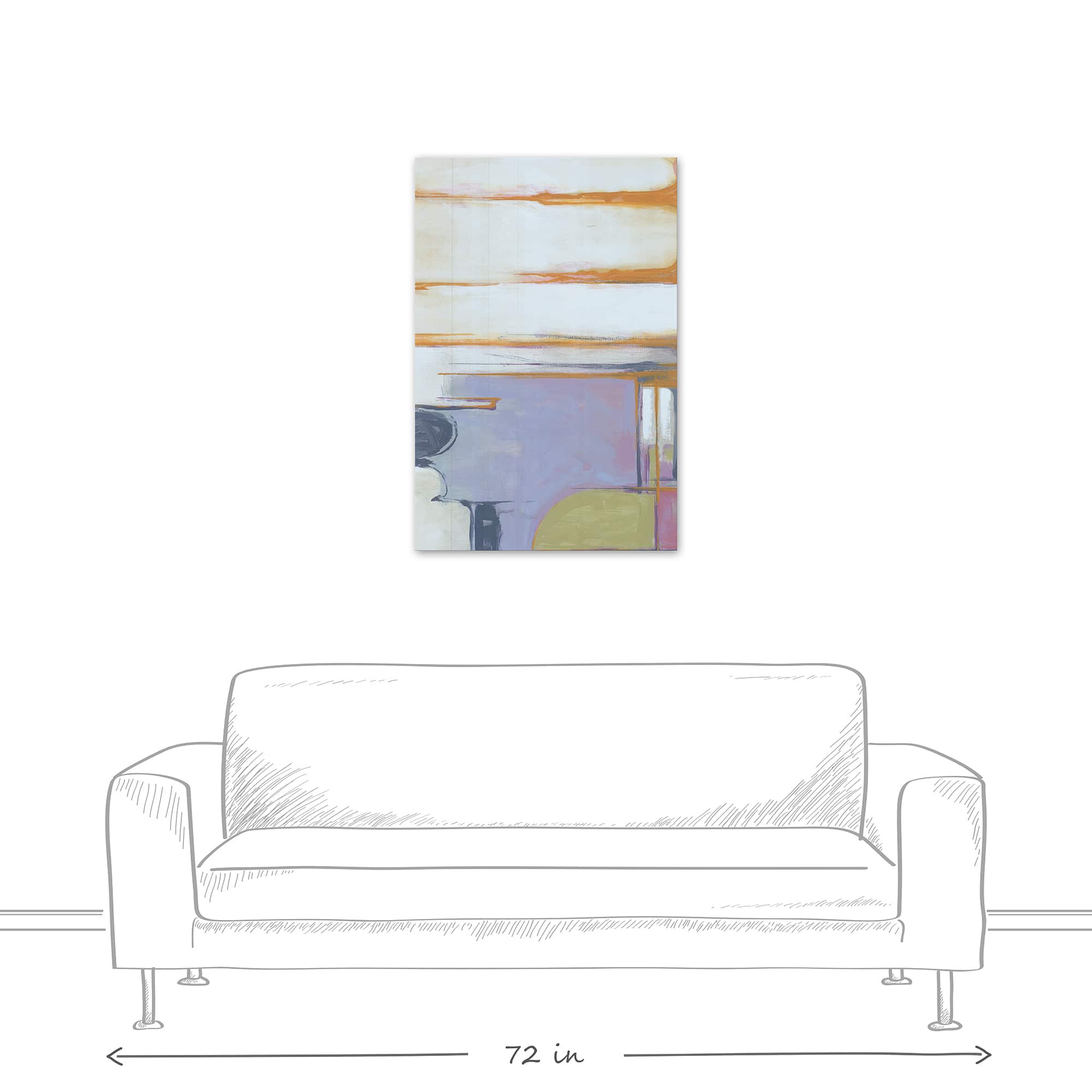 Purple Abstract 24" x 36" Canvas Wall Art
