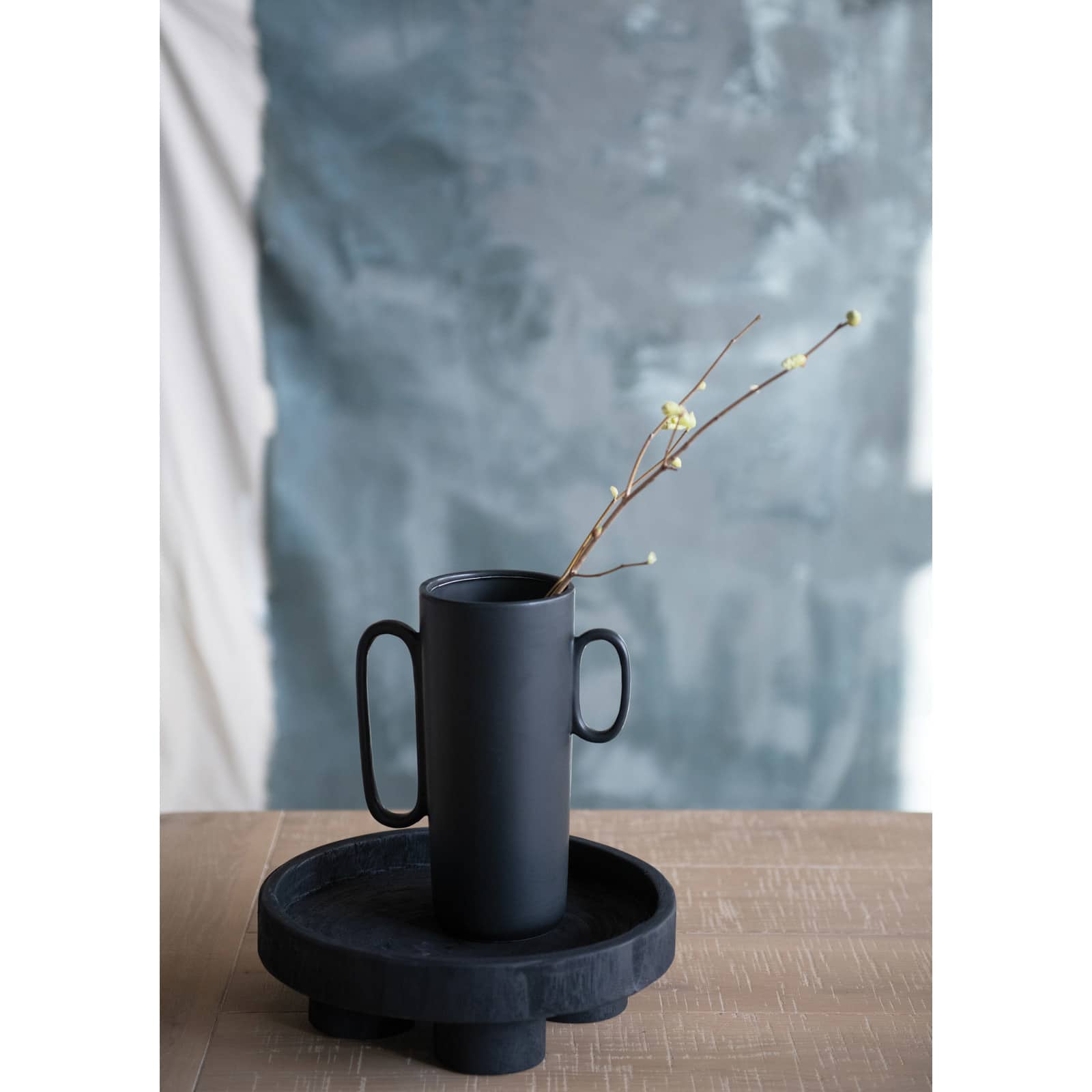 Hello Honey® 10" Decorative Flower Vase with Asymmetrical Handles