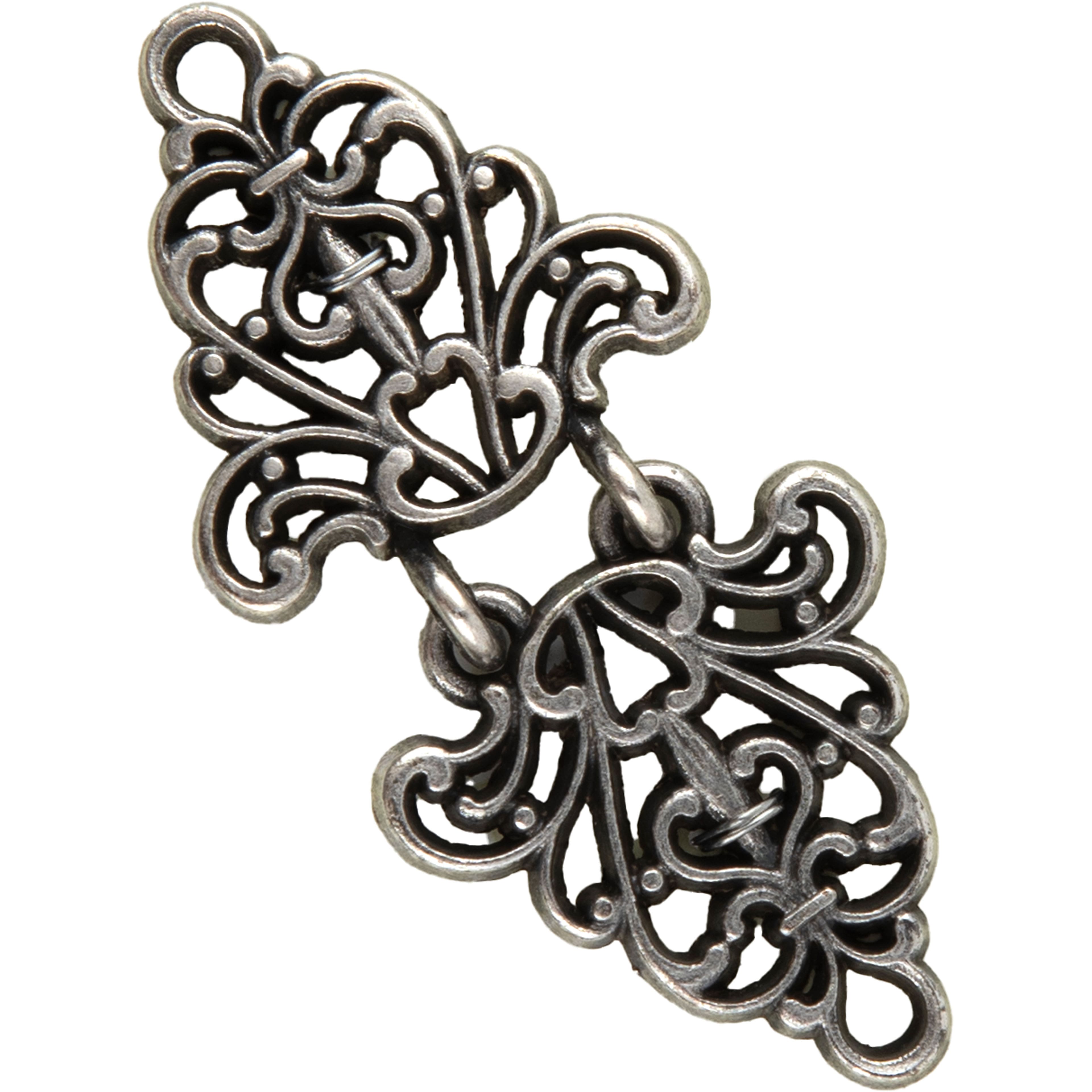 Fermoir argenté antique de 5,7 cm LaMode