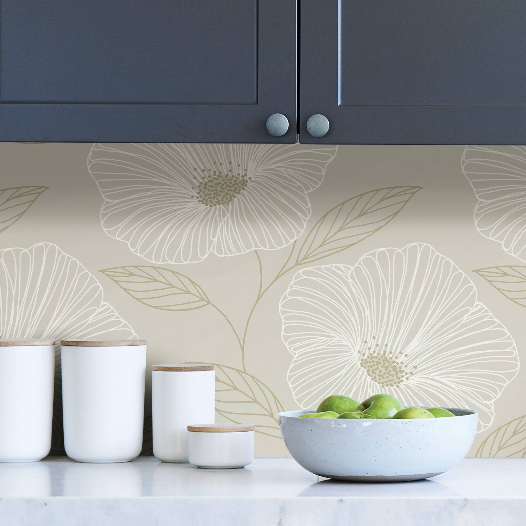 NuWallpaper Dove Floweret Peel & Stick Wallpaper