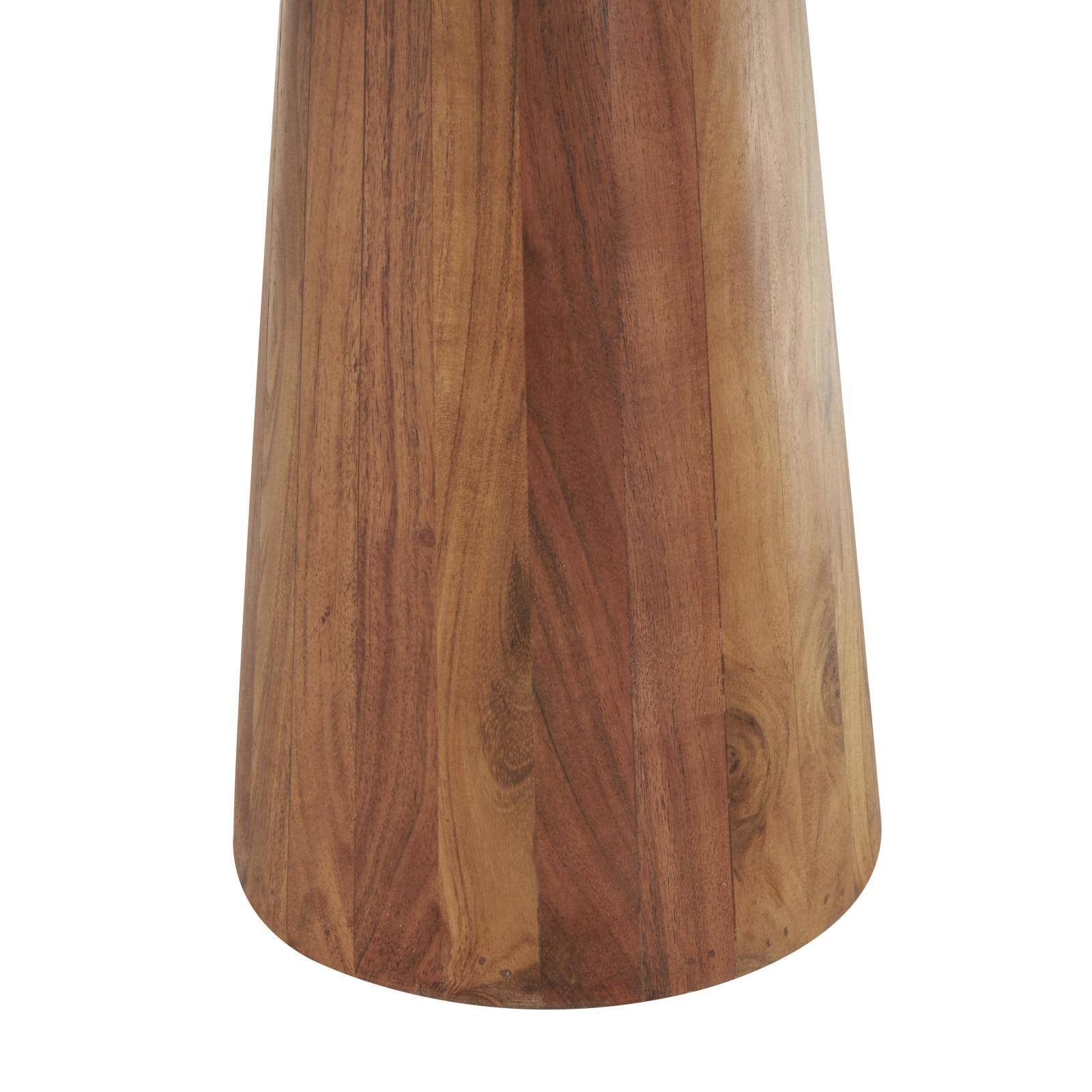 Brown Wood Side End Accent Table Set