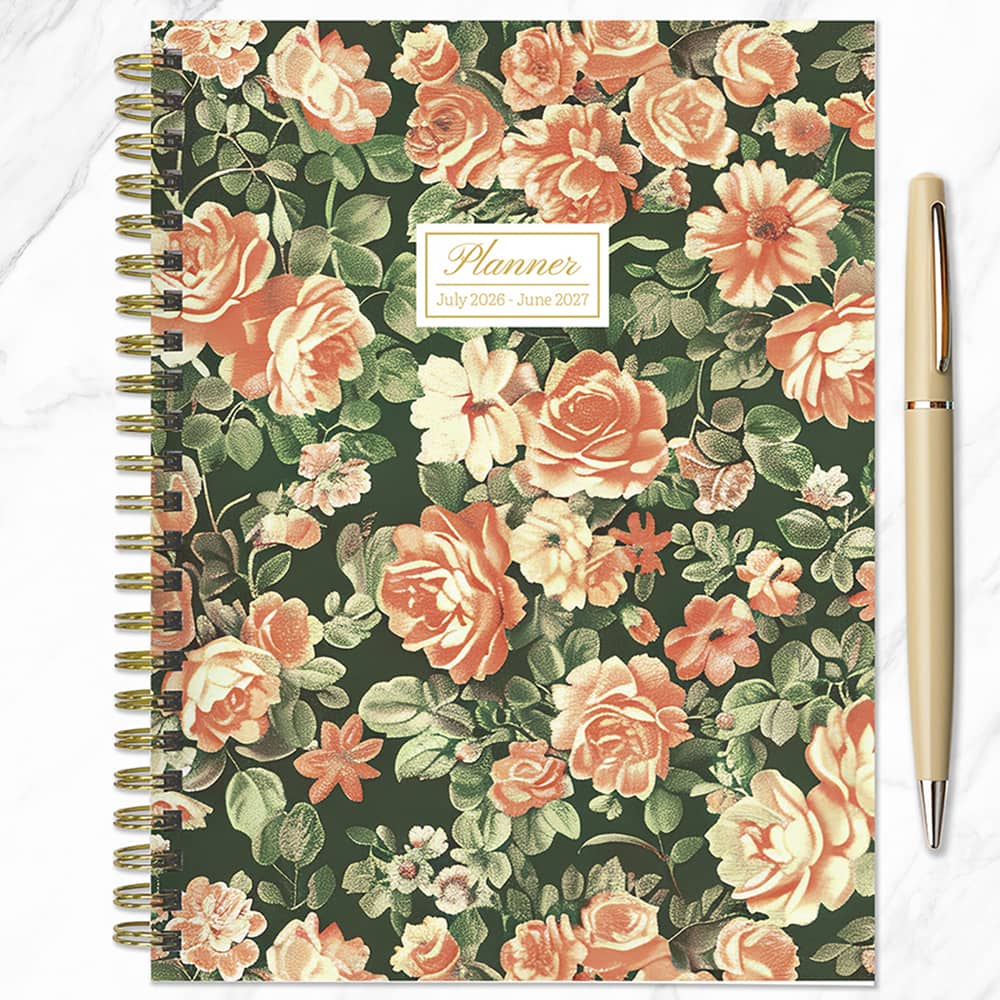 TF Publishing Medium 2026-27 The Rose Garden Weekly Monthly Planner