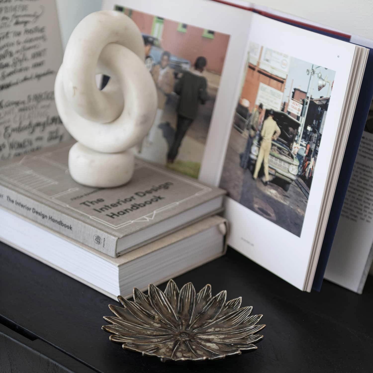 Hello Honey® 8" White Decorative Marble Chain Link Taper Candle Holder