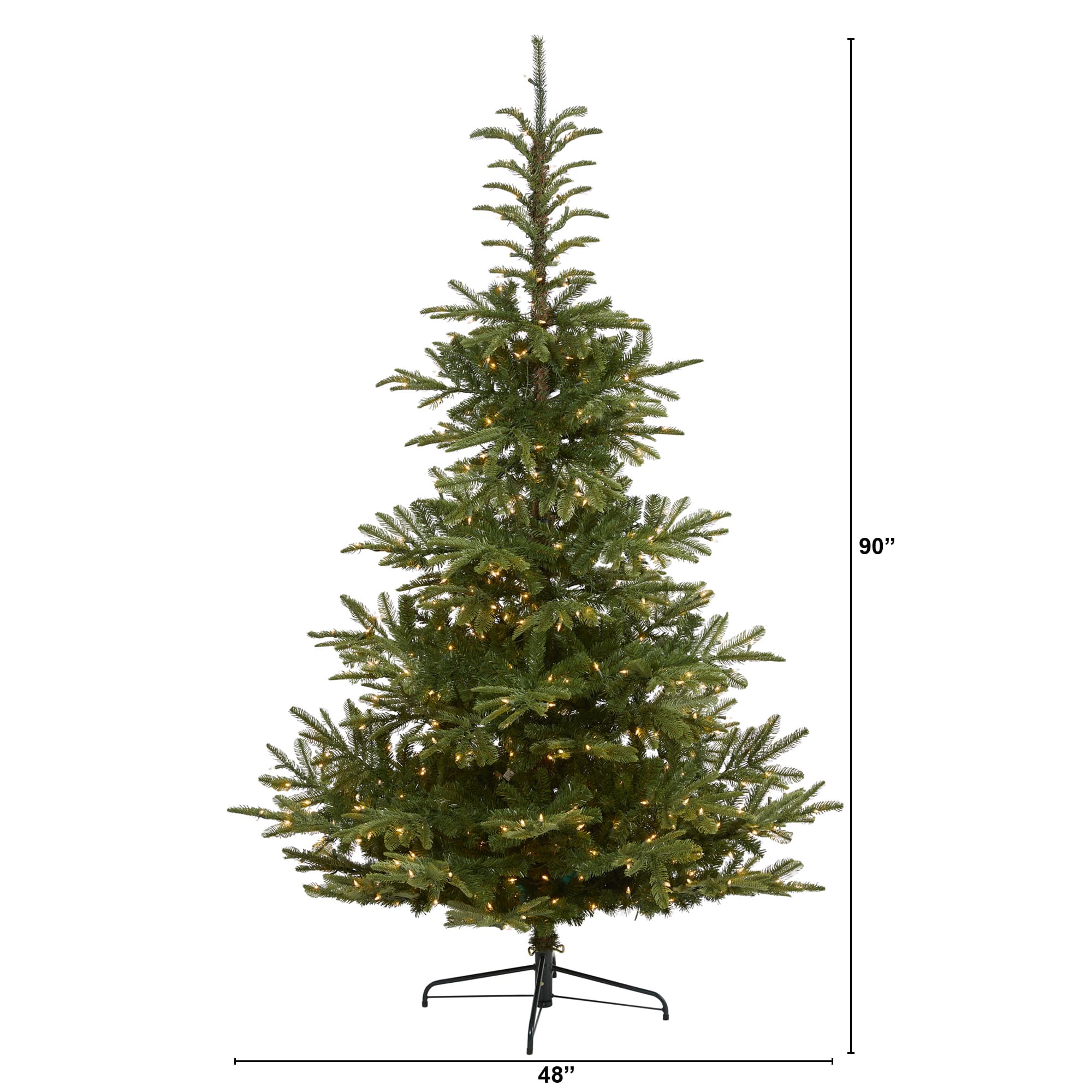 7.5ft. Pre-Lit Layered Washington Spruce Artificial Christmas Tree, Clear LED Lights