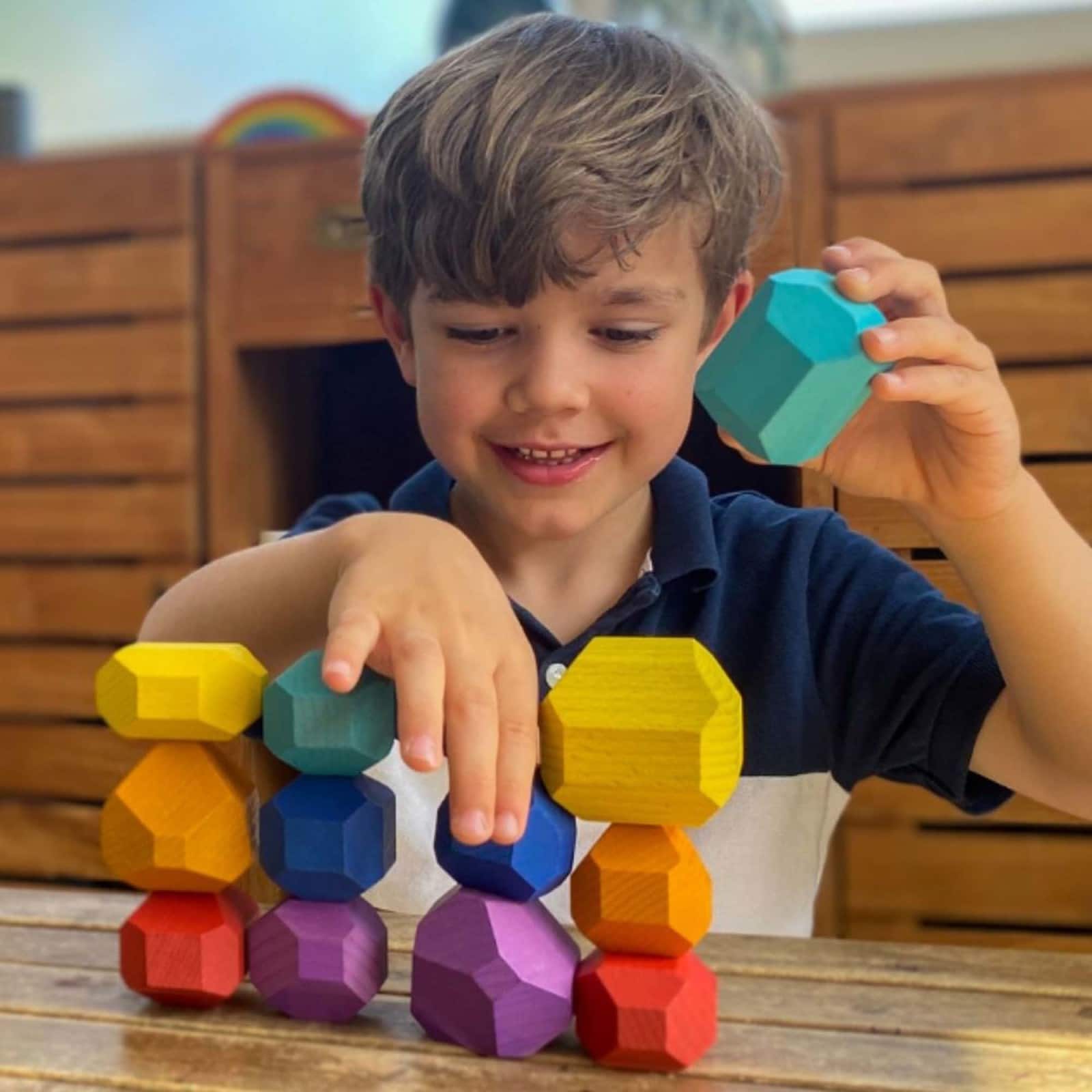 Extasticks Stackalino Wooden XL Balancing Stacking Rocks
