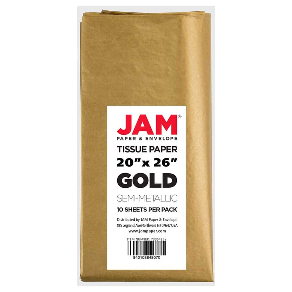 JAM Paper 20" x 26" Tissue Paper, 2 Packs of 10 Sheets