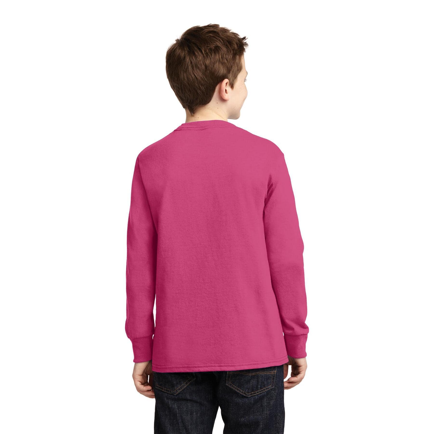 Port & Company® Youth Long Sleeve Core Cotton T-Shirt
