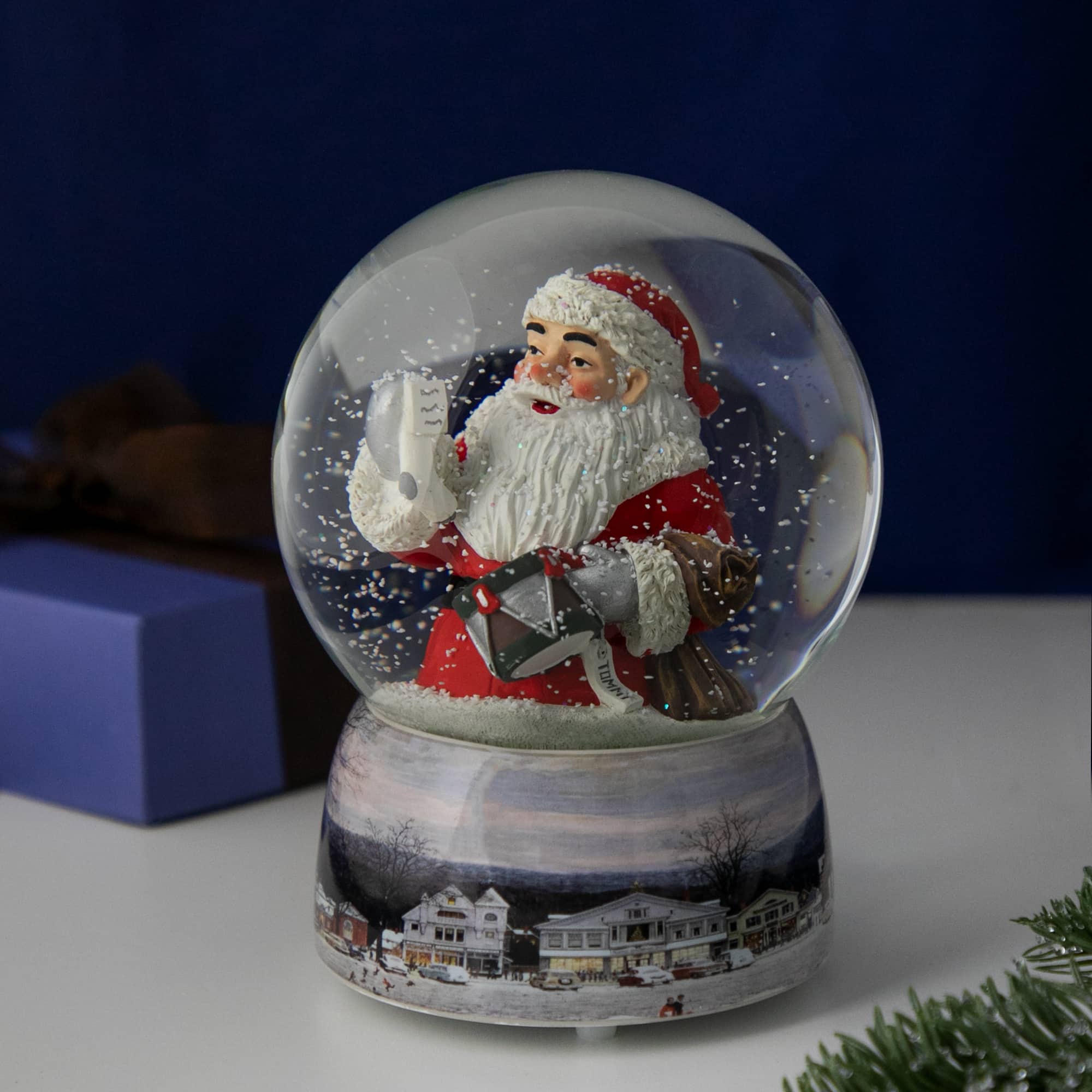 6.5" Norman Rockwell A Drum for Tommy Christmas Snow Globe