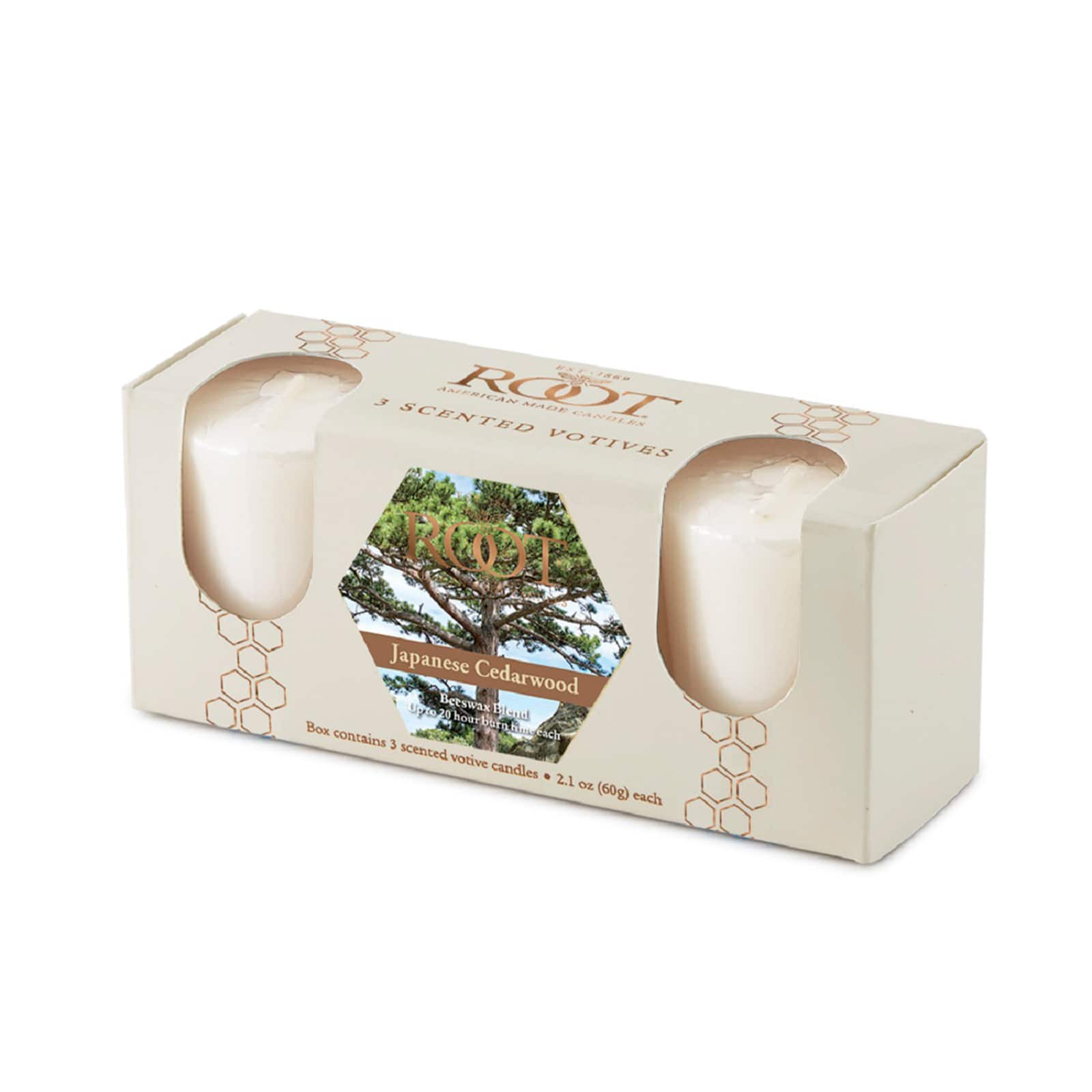Root Candles Scented 20 Hour Beeswax Blend Votive Candles Gift Box