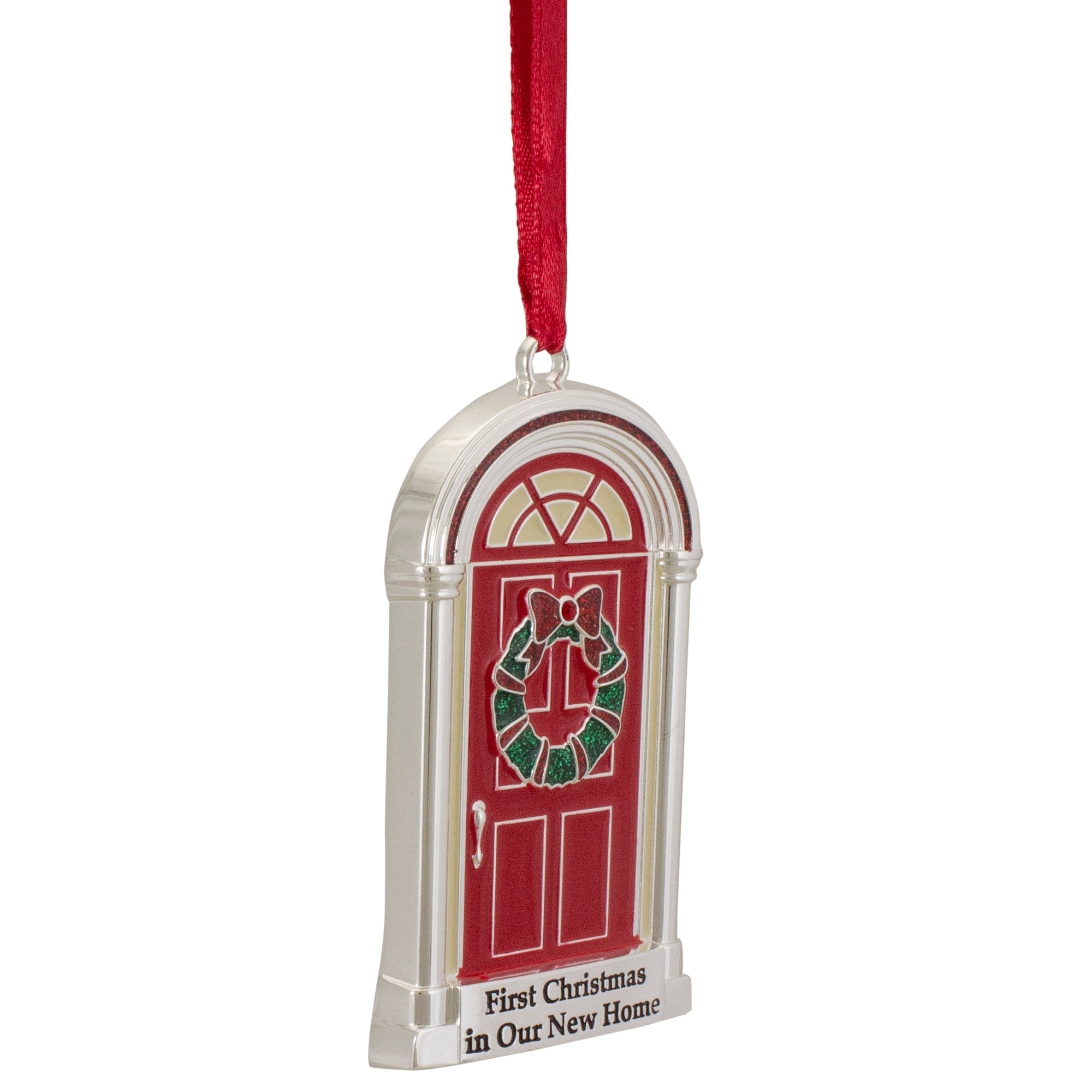 Silver Plated First Christmas in Our New Home Crystal Embellished Ornament