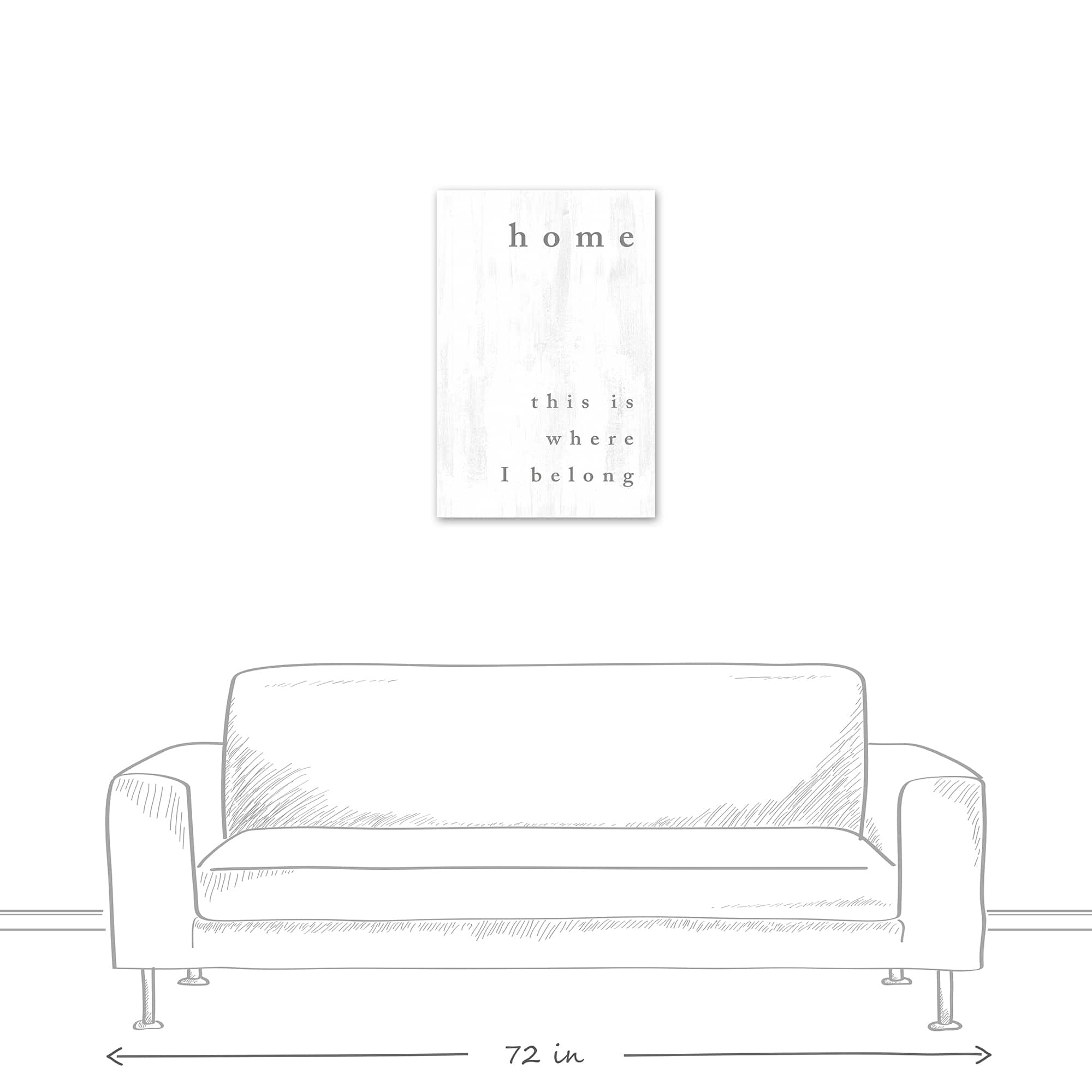 Home Is Where I Belong 20" x 30" Canvas Wall Art