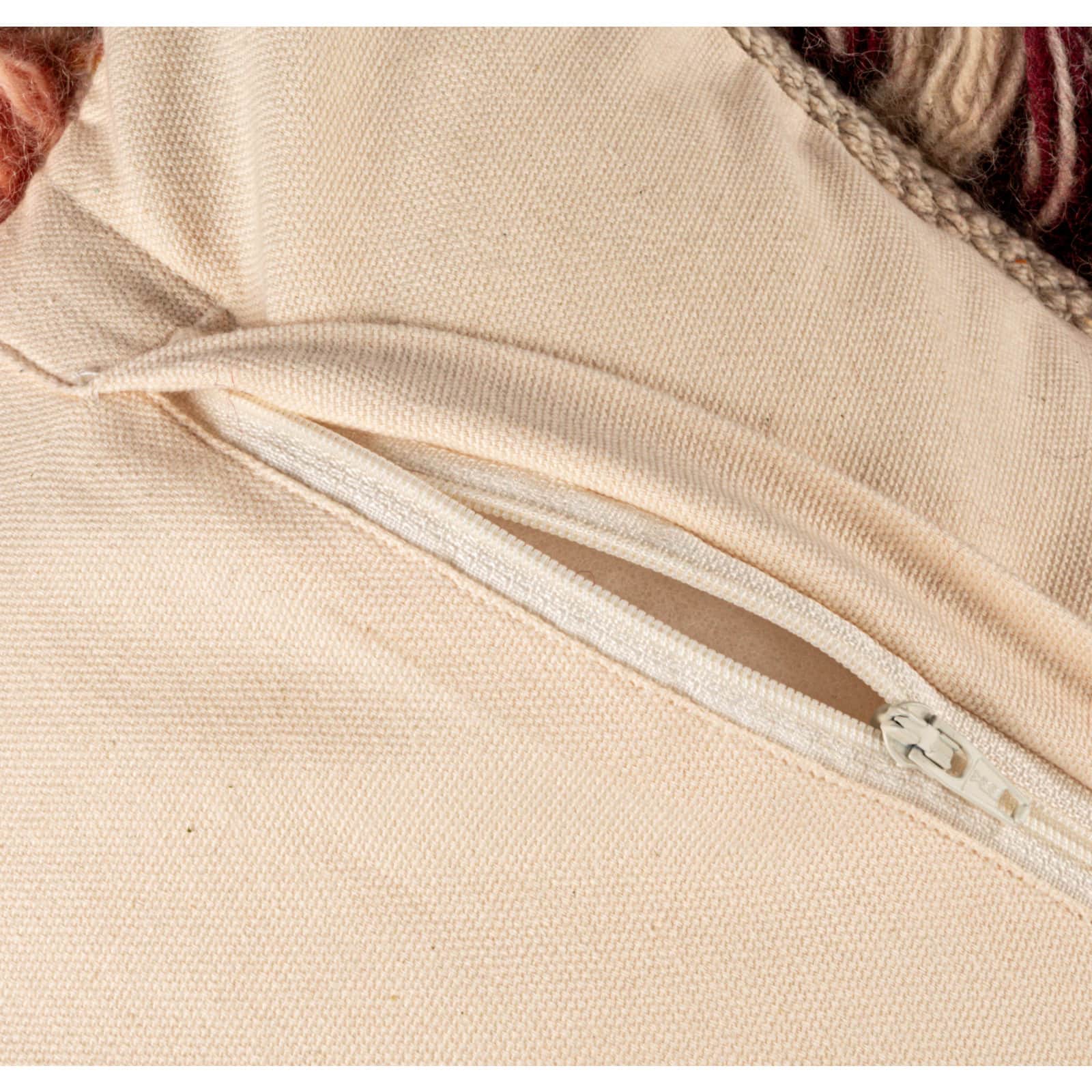 Hello Honey® Multicolor New Zealand Wool Shag Throw Pillow with Cotton Back