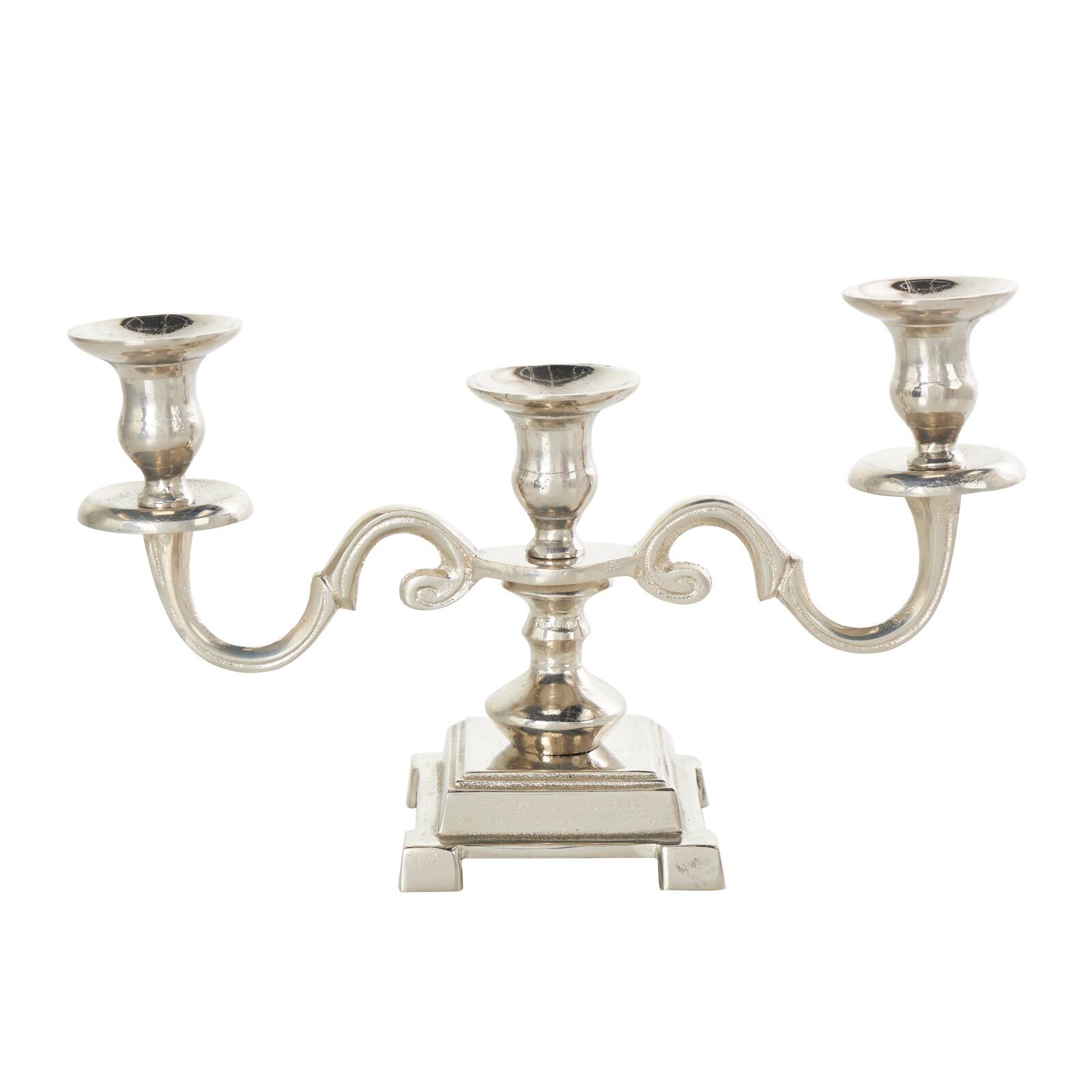 Aluminum Scrolled Candelabra
