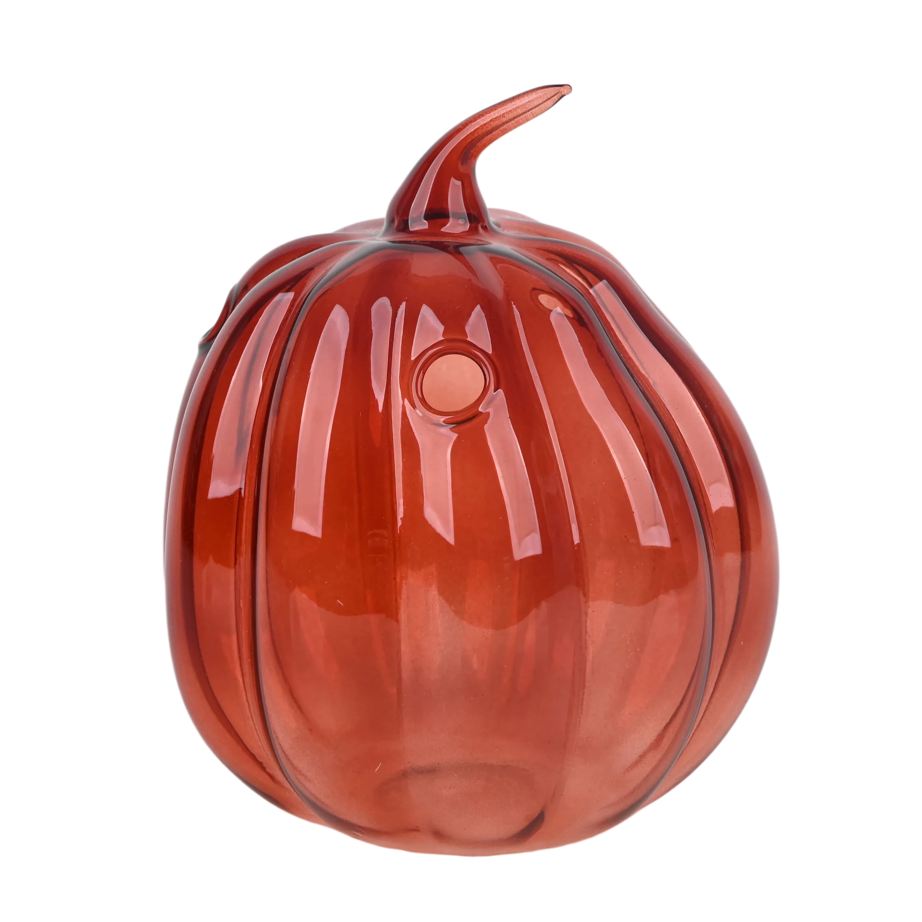 5.5" Amber Glass Pumpkin Vase by Ashland®