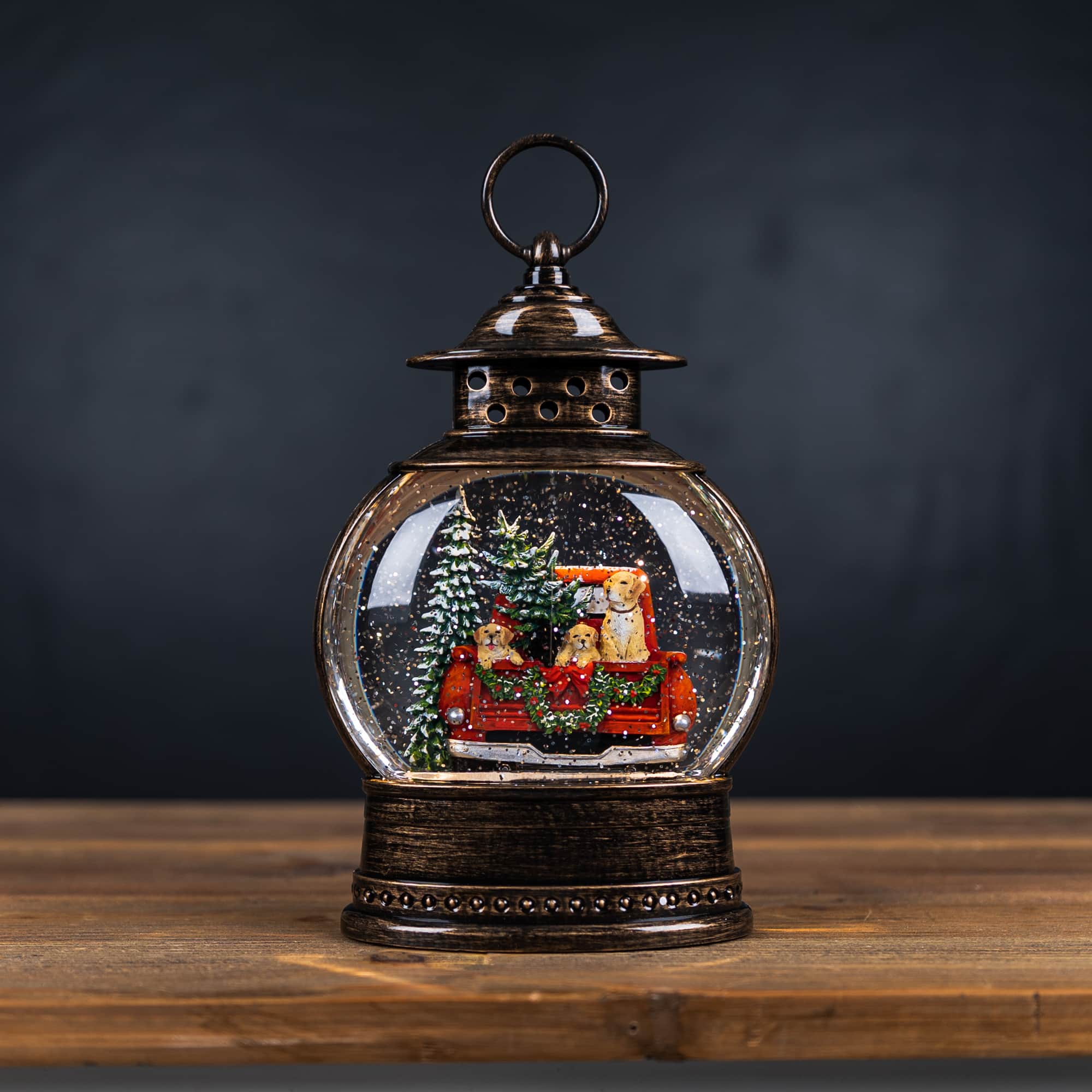 11.5" LED Snow Globe with Pickup Truck