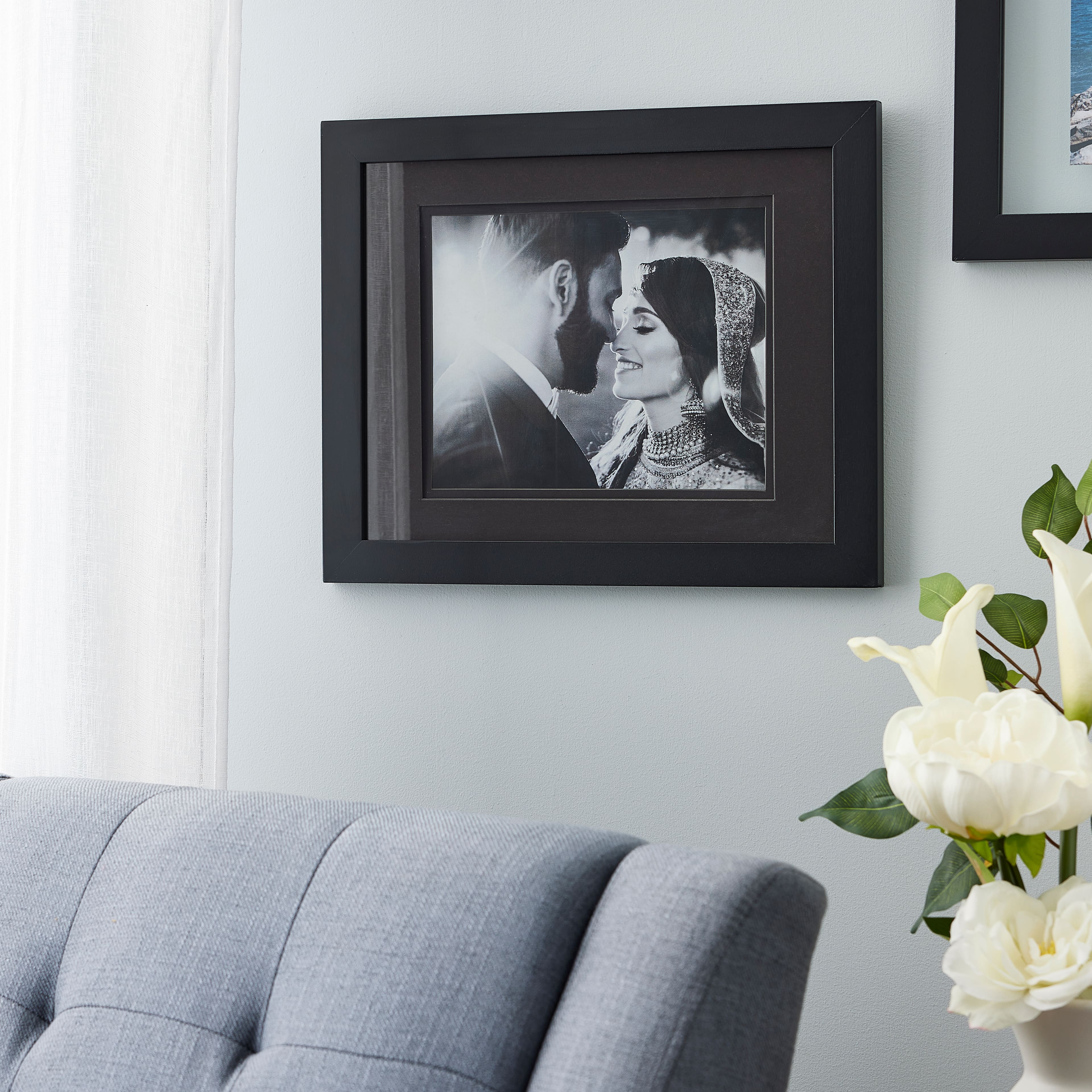 Black Gallery Wall Frame with Black Double Mat by Studio Décor