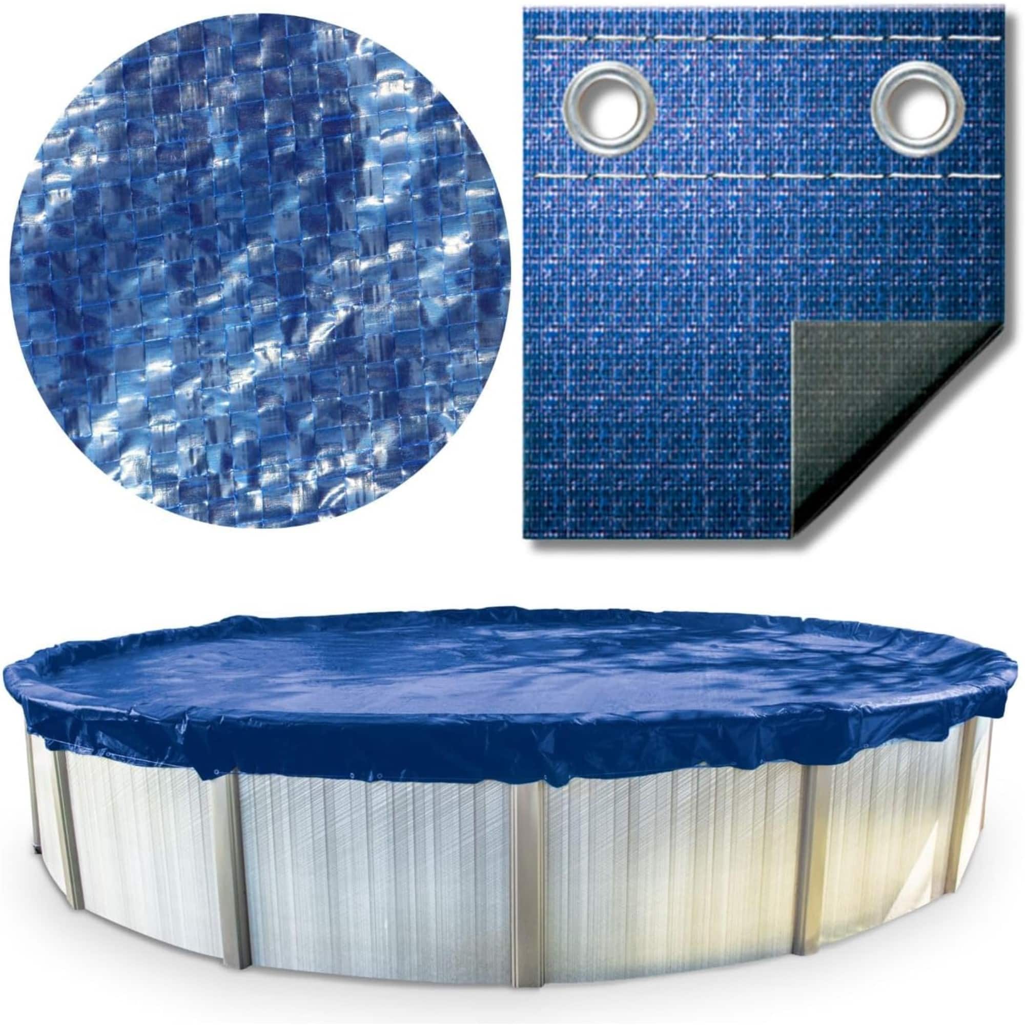 Swim Central 21ft. Blue Oval Super Guard Above Ground Swimming Pool Winter Cover