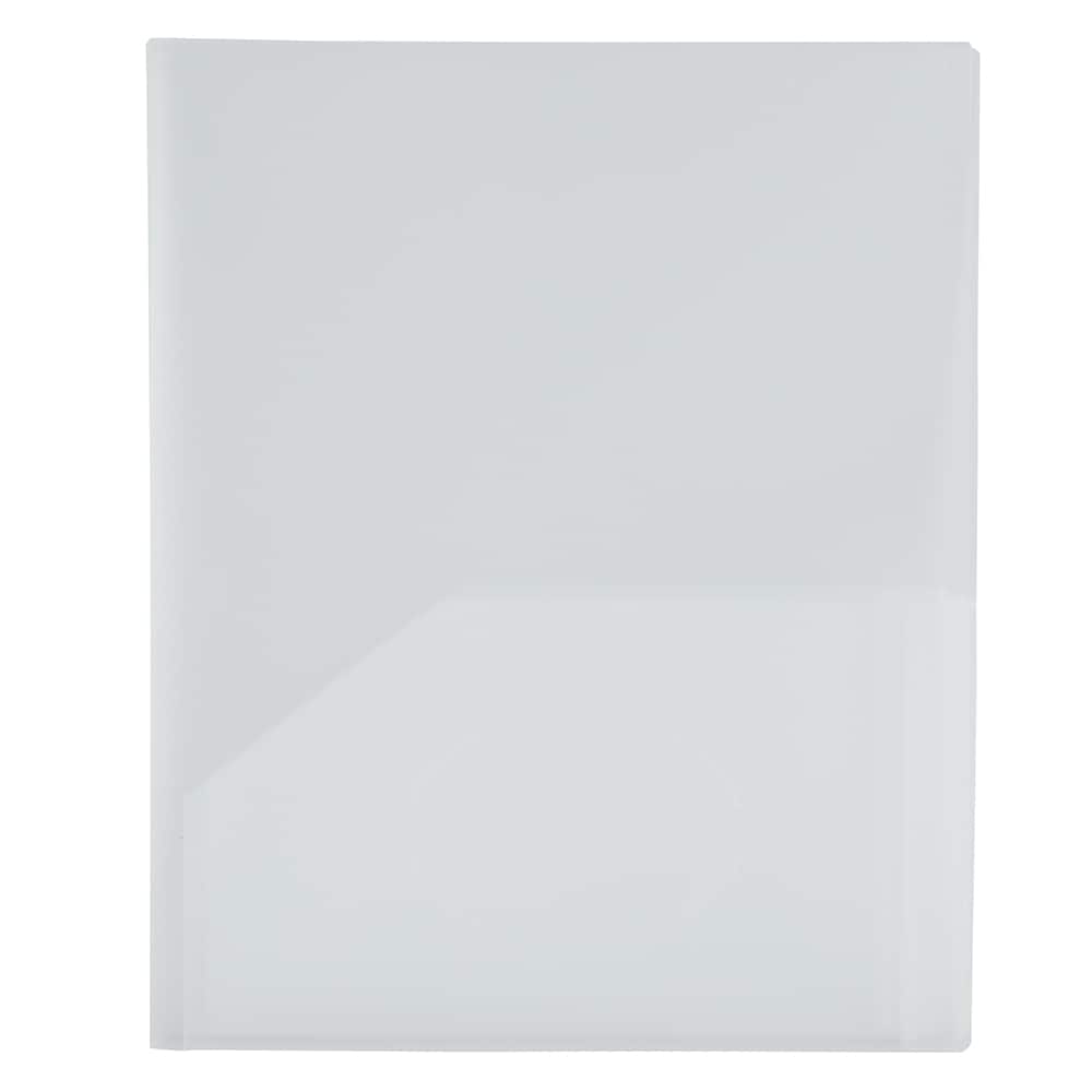 JAM Paper Heavy Duty Plastic 4-Pocket Folder, 2ct.