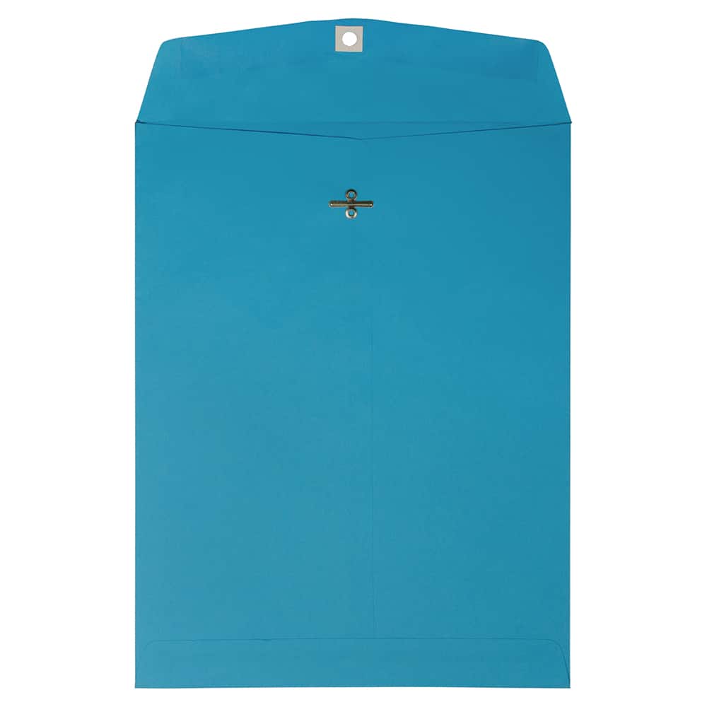 JAM Paper 10" x 13" Recycled Blue Open End Catalog Clasp Envelopes, 100ct.