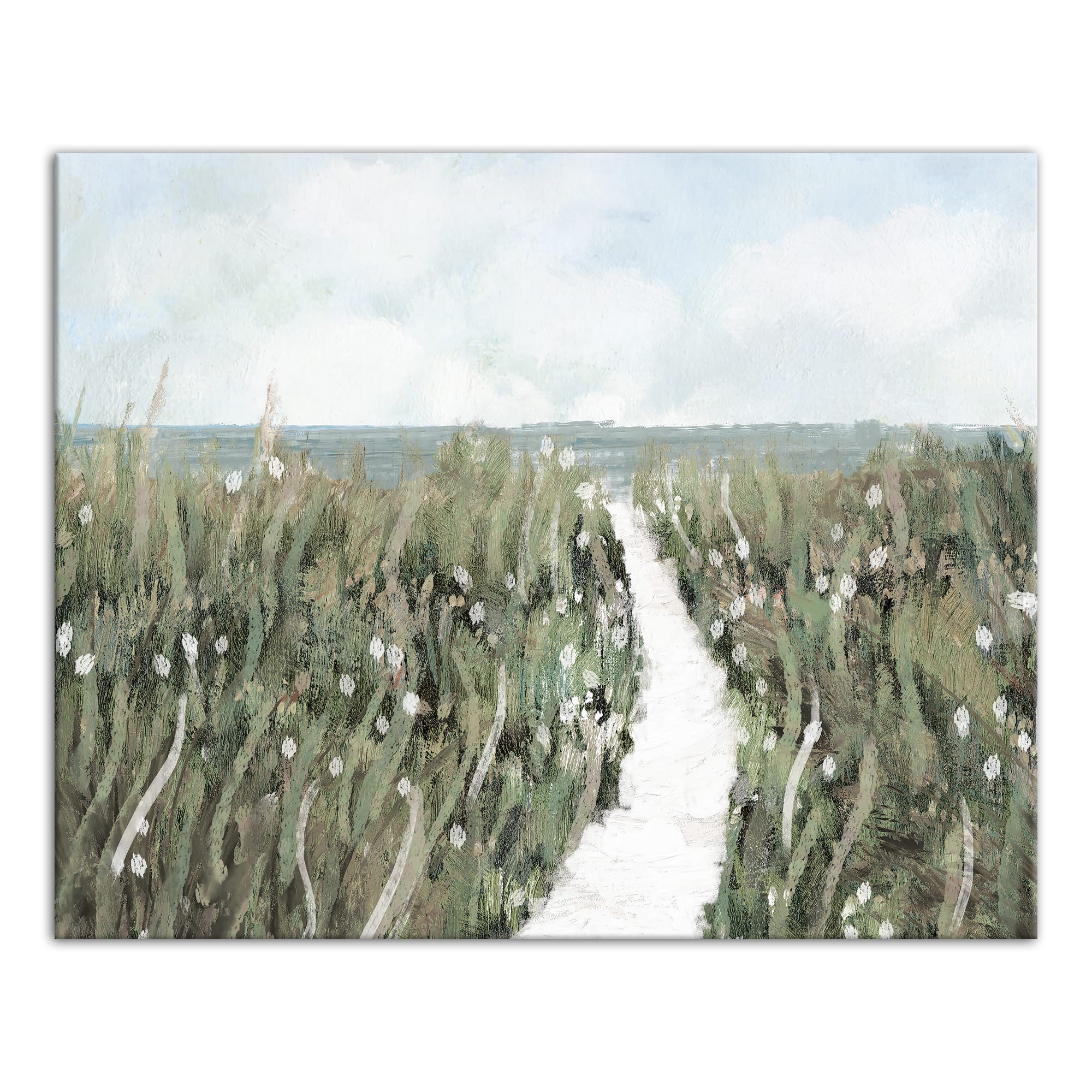 Path In The Field 30" x 24" Canvas Wall Art