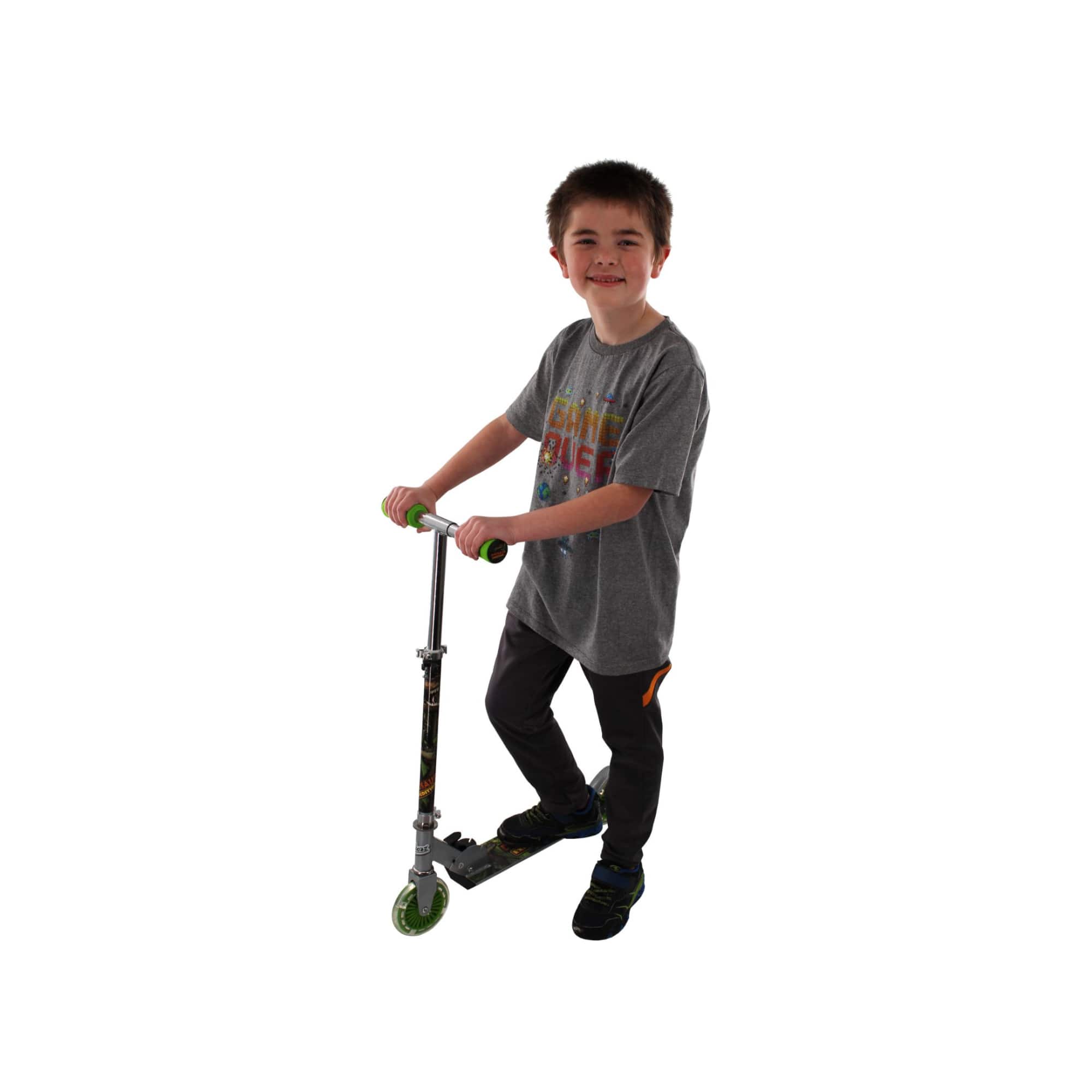 Dinosaur Folding Scooter With Flashing Wheels
