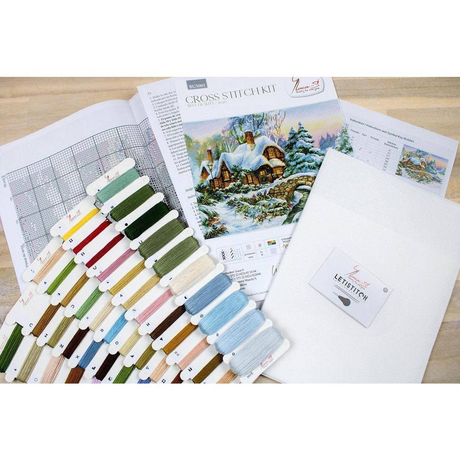 Luca-S Winter Landscape Counted Cross Stitch Kit