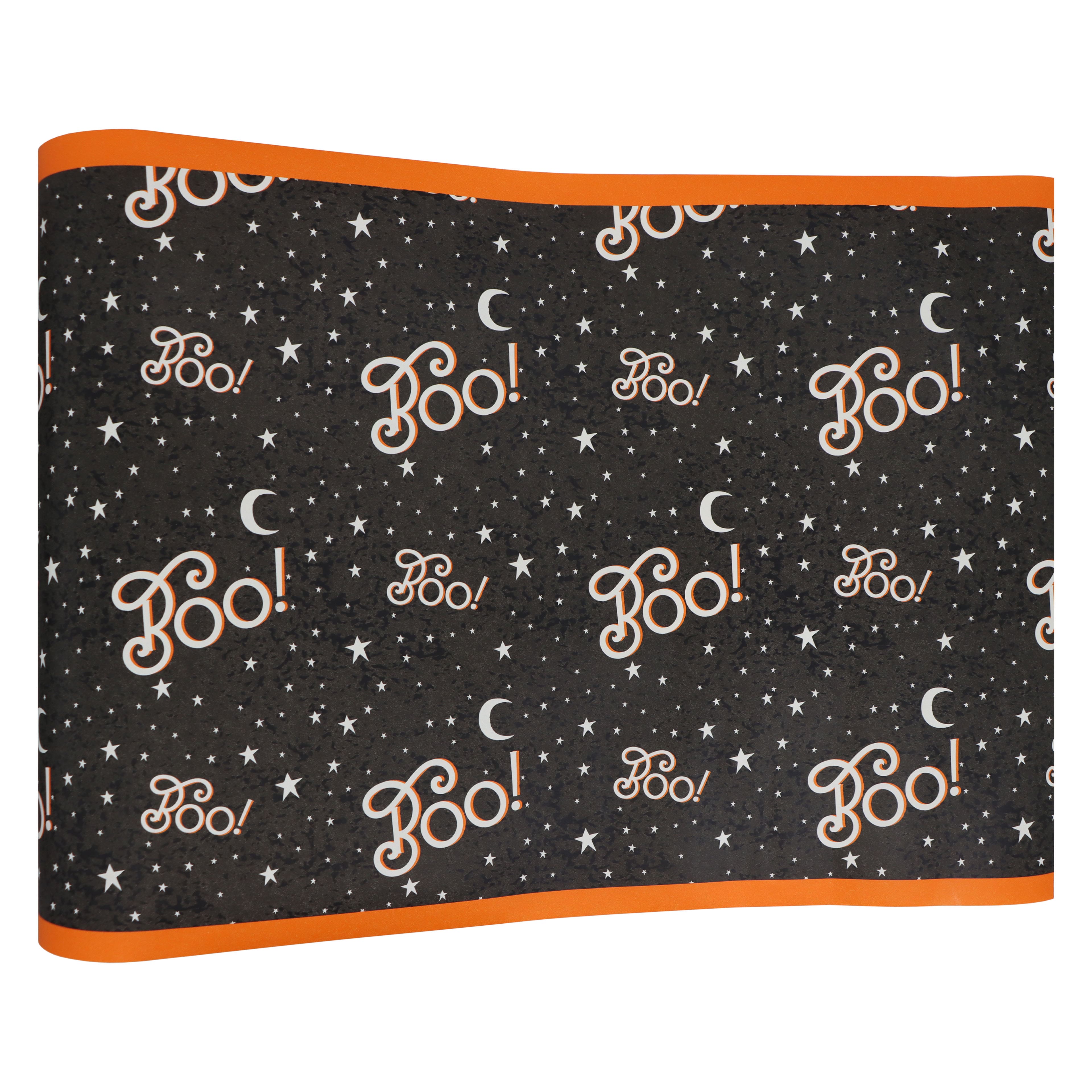 20ft. Halloween Boo with Moons and Stars Table Runner by Celebrate It™