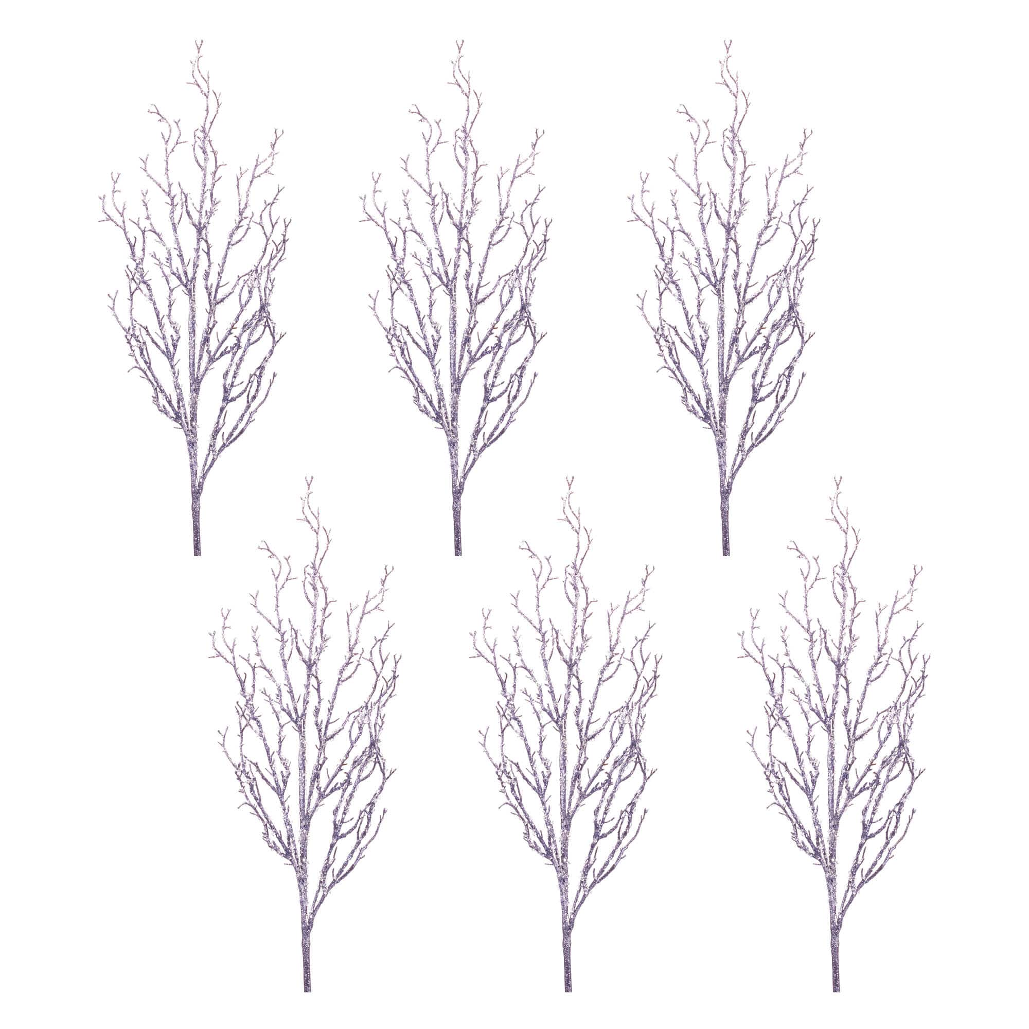 34" Navy Blue Beaded Twig Sprays Set