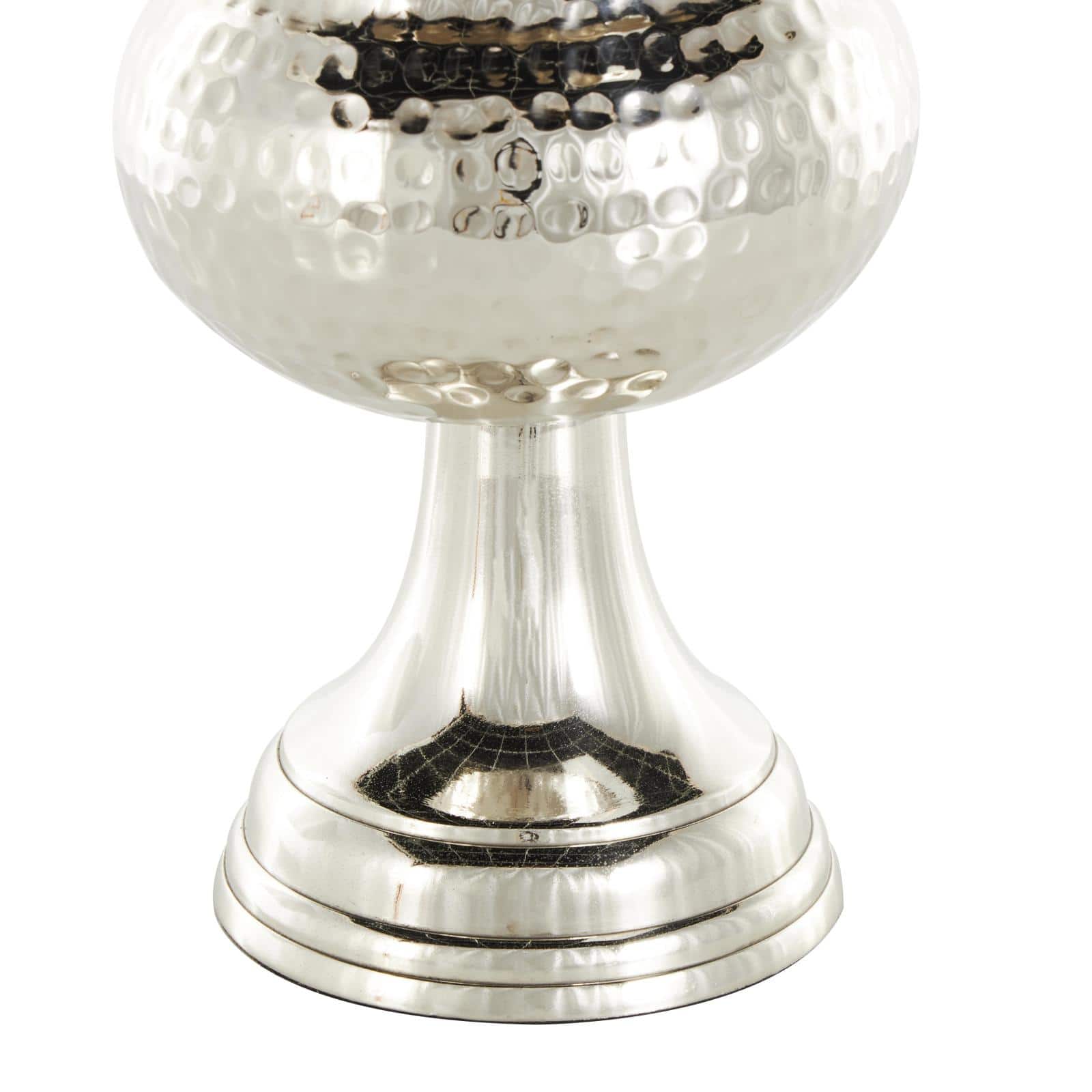 Silver Aluminum Goblet Inspired Hammered Vase