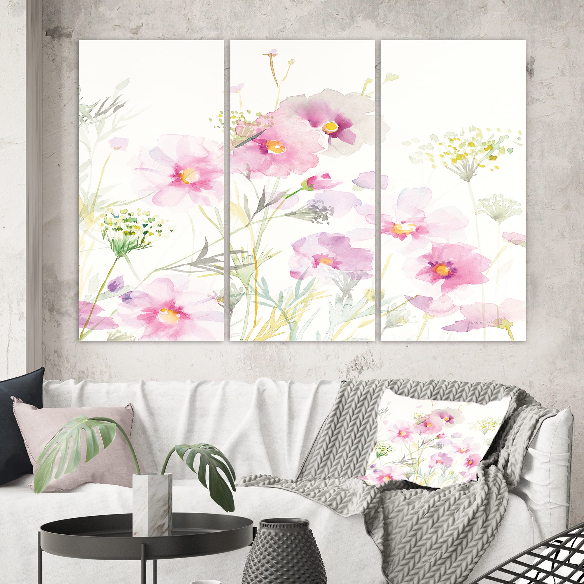 Designart - Shabby Flower IV - Farmhouse Premium Canvas Wall Art