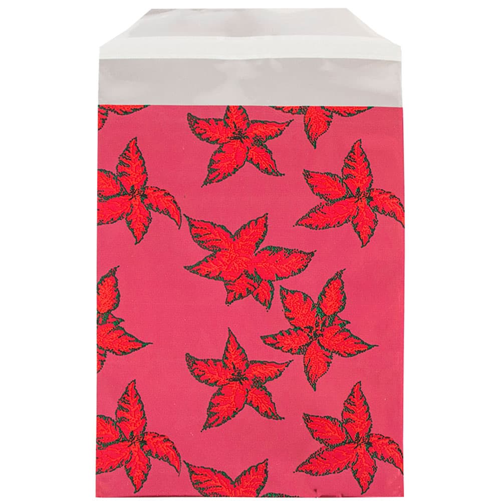 JAM Paper 9" x 12" Red Holly Foil Open End Envelopes with Self Adhesive Closure