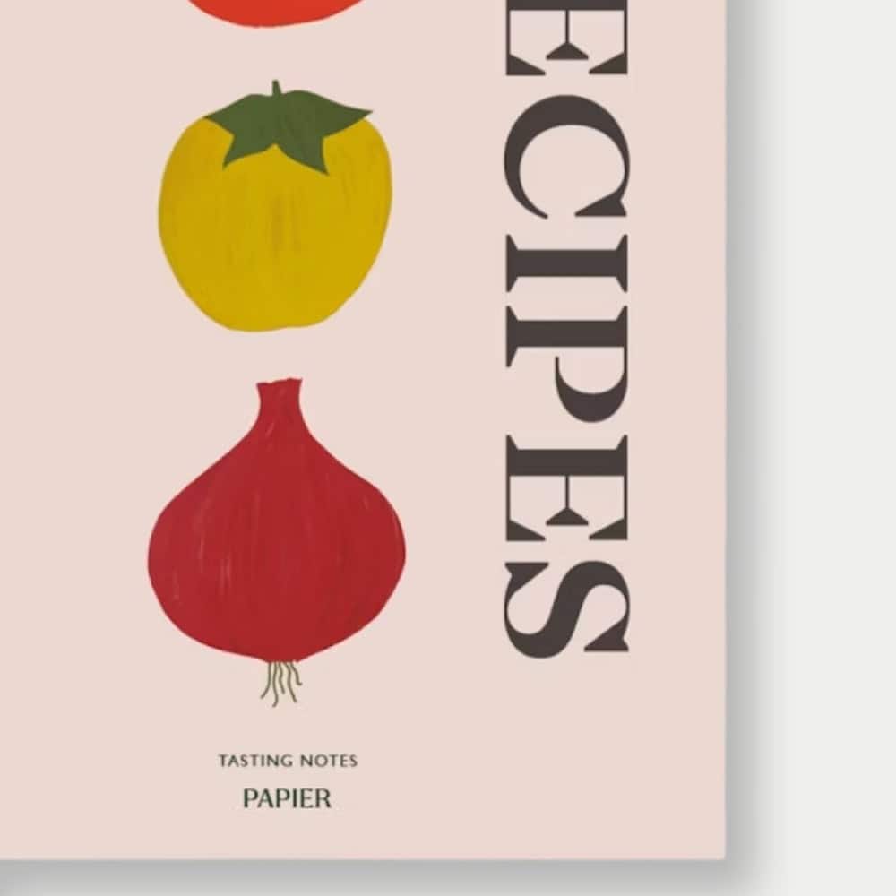 Papier 6" x 8.5" Vegetable Medley Hardcover Guided Recipe Journal