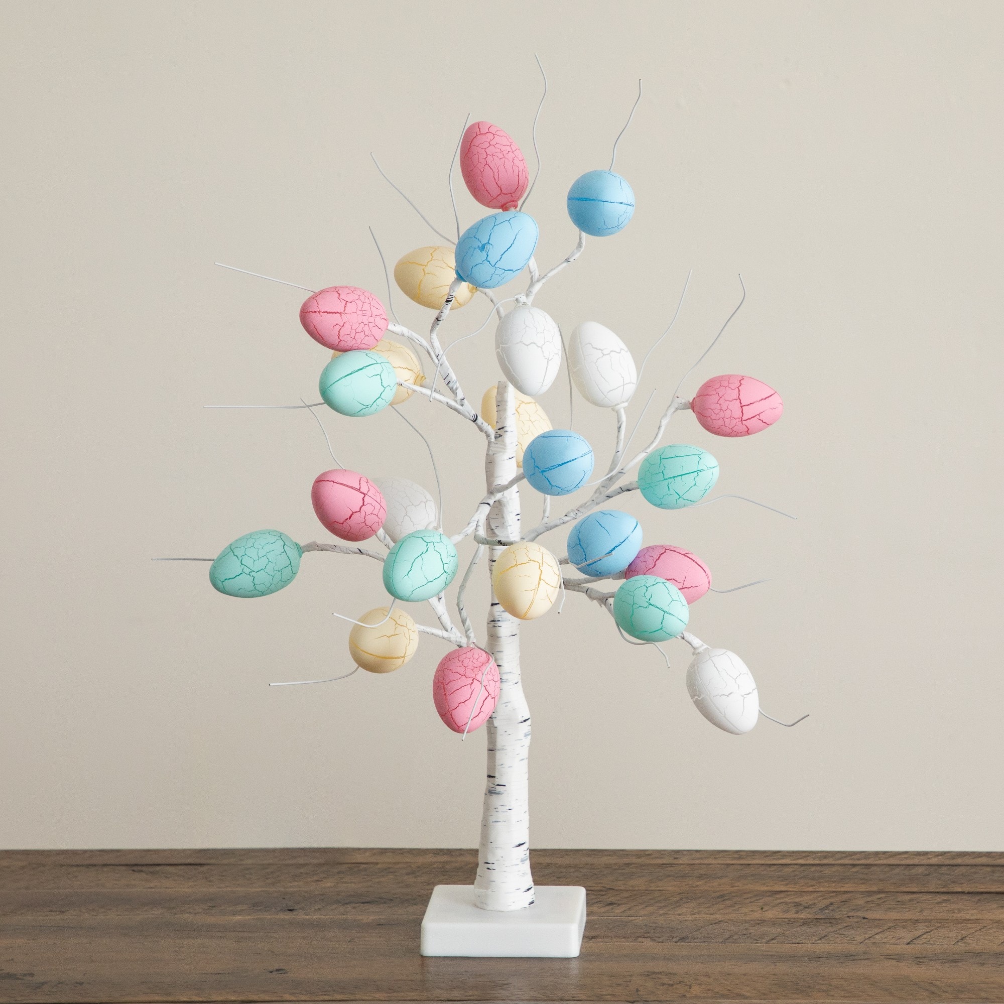2ft. Pre-Lit Artificial Easter Egg Twig Tree with 24 LED Lights