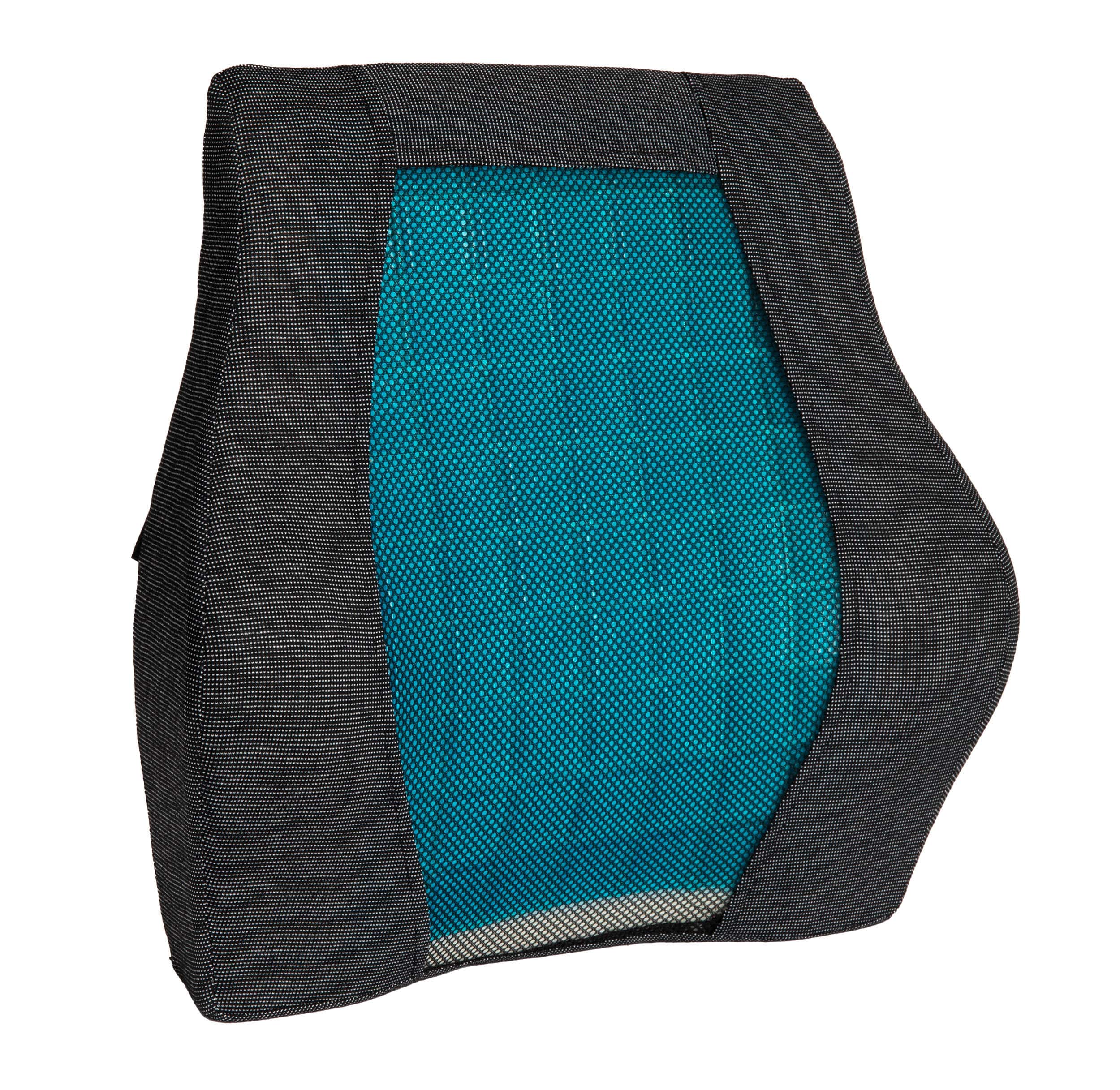 Mind Reader Teal & Black Ergonomic Back Cushion