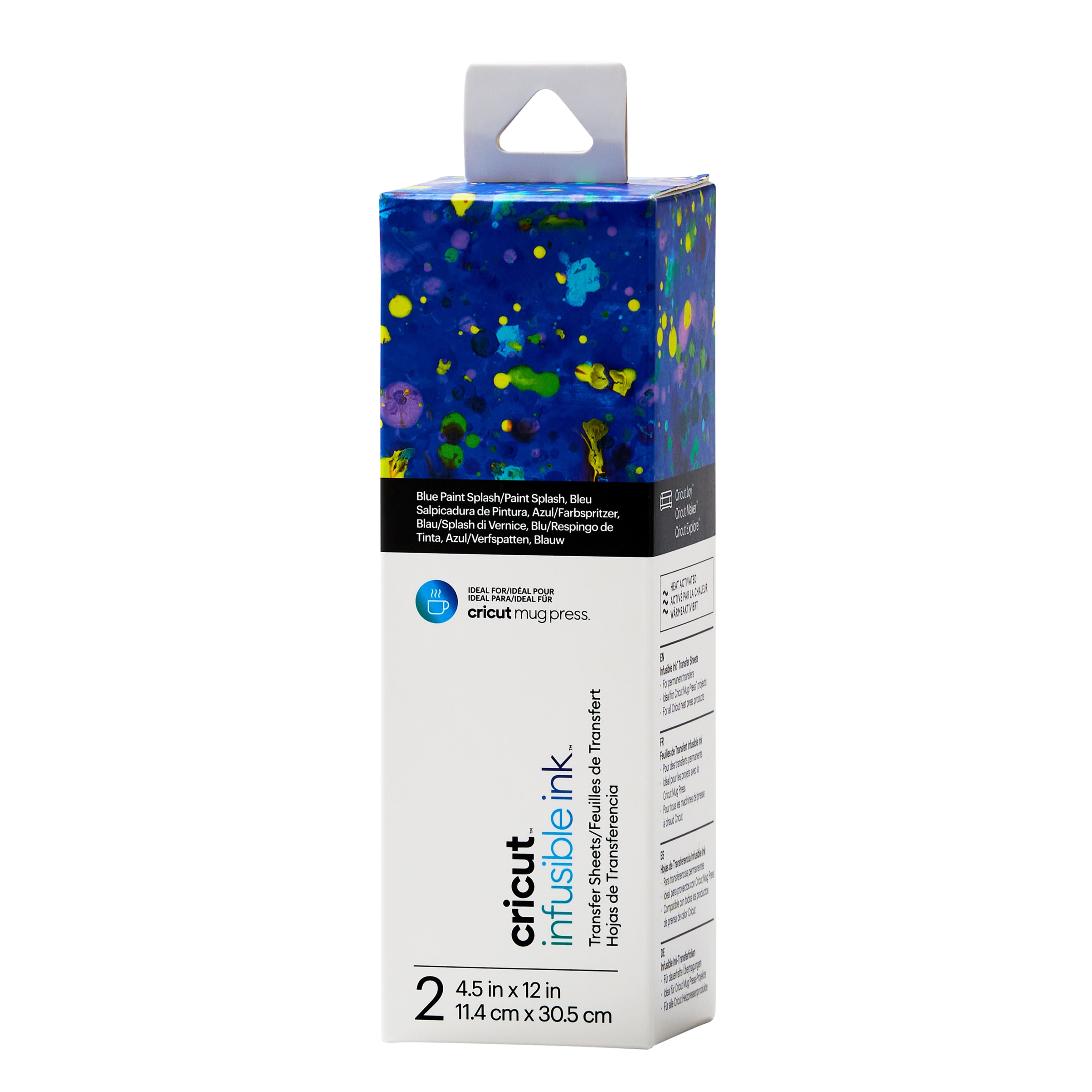 Cricut® Infusible Ink™ 4.5" Transfer Sheets, Blue Paint Splash