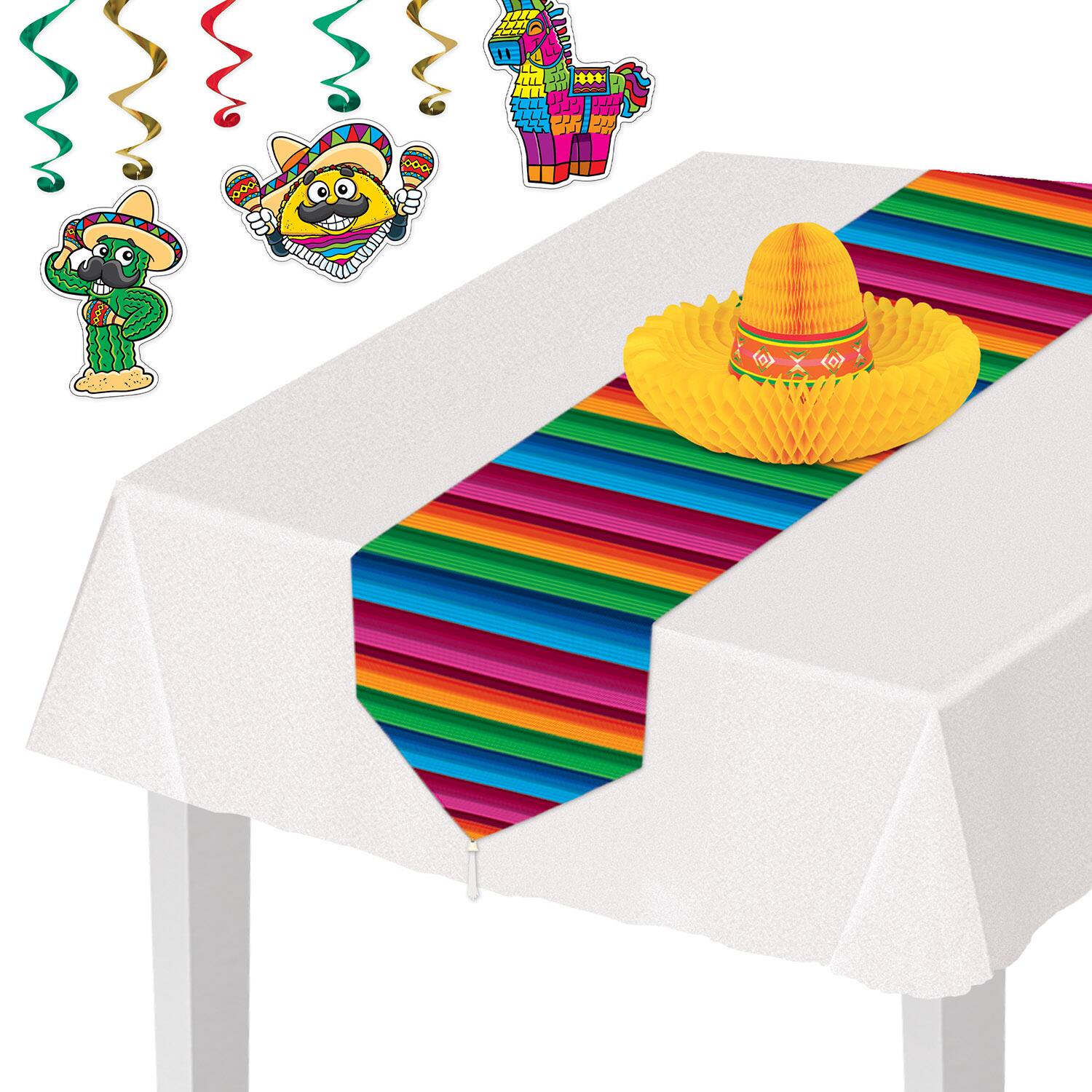 Beistle 6ft. Printed Paper Fiesta Table Runners, 2ct.