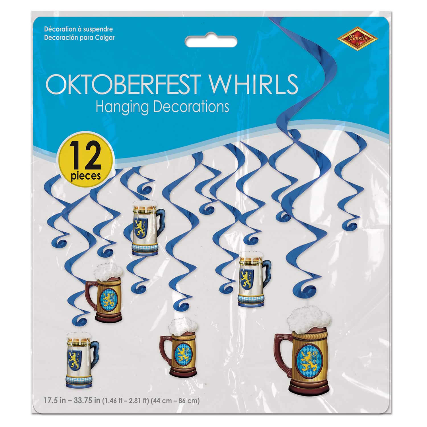 Beistle Oktoberfest Beer Mug Whirls Pack