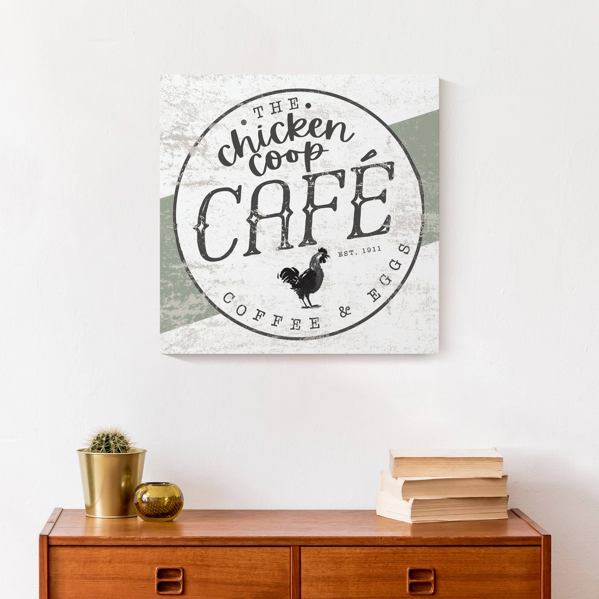 Chicken Coop Café Canvas Wall Art