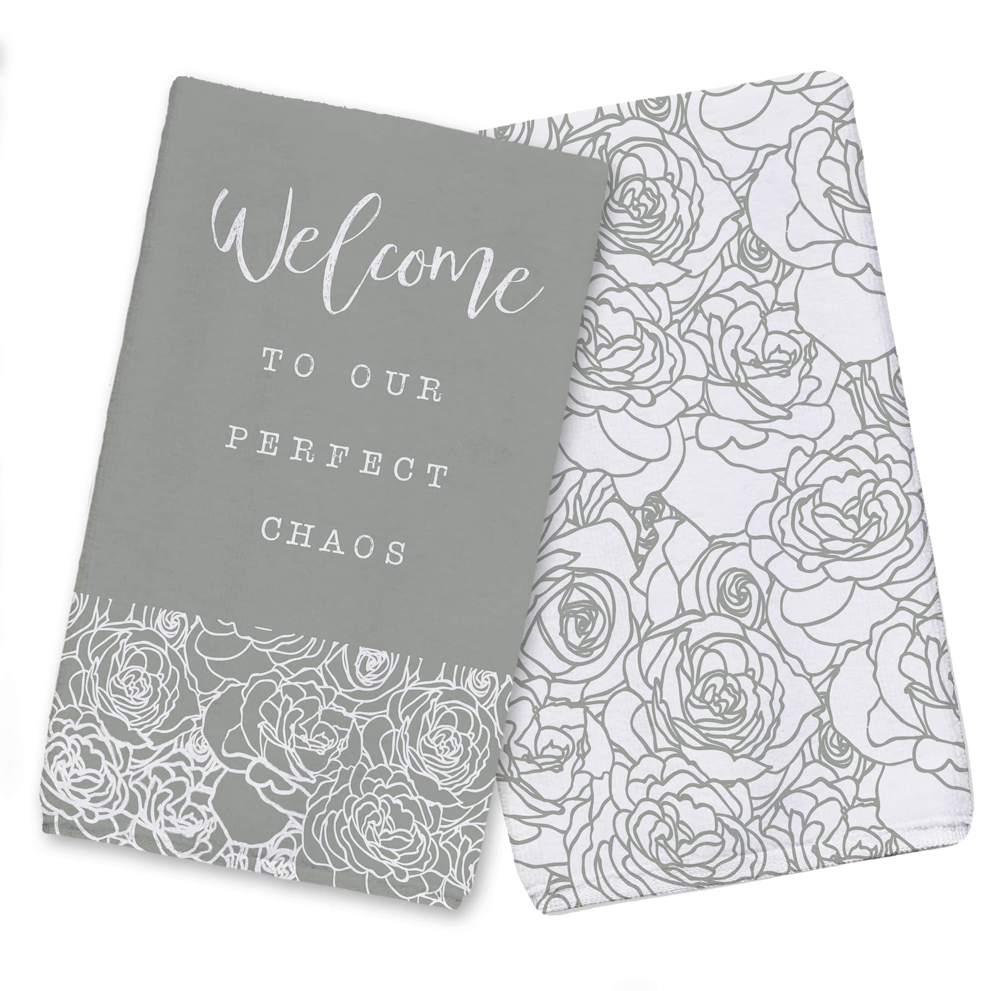Welcome to Chaos Tea Towel - Set of 2