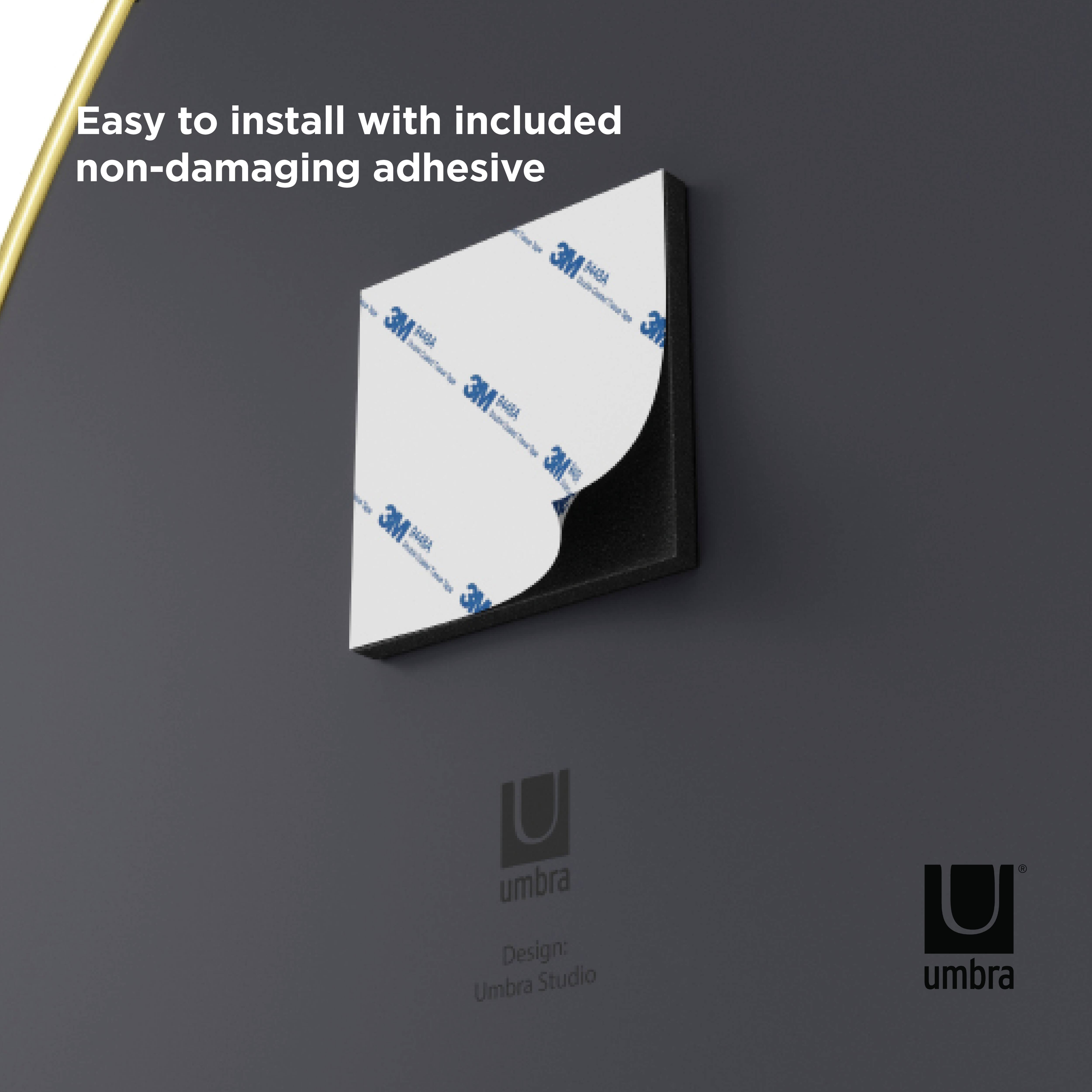 Umbra Brass Hubba Pebble Mirror Set 