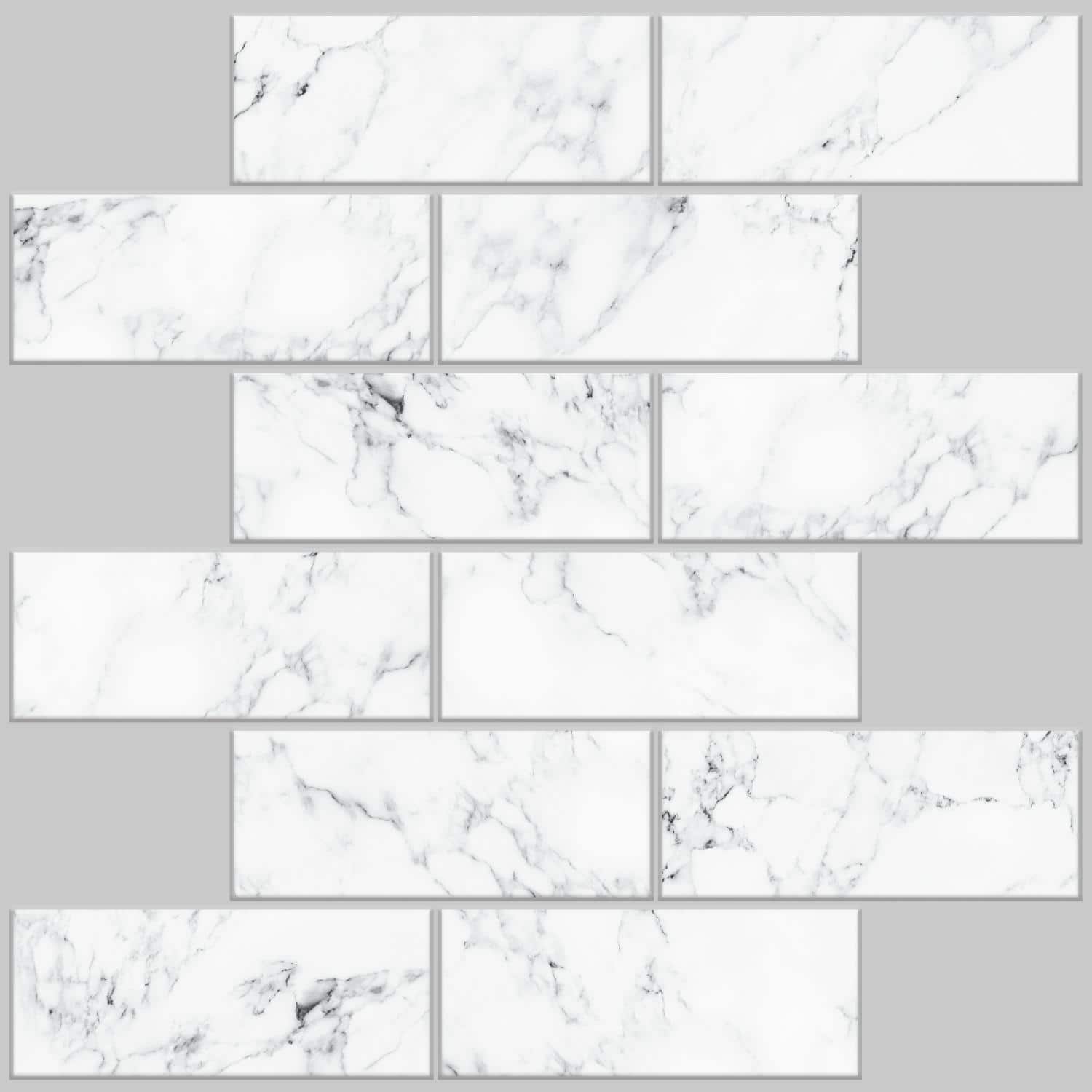 RoomMates Carrara Marble Subway Peel & Stick Backsplash StickTiles