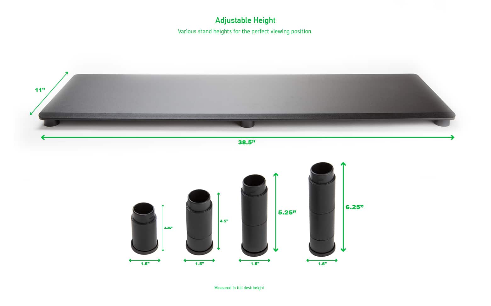Mind Reader Black Large Dual Monitor Drawer Stand