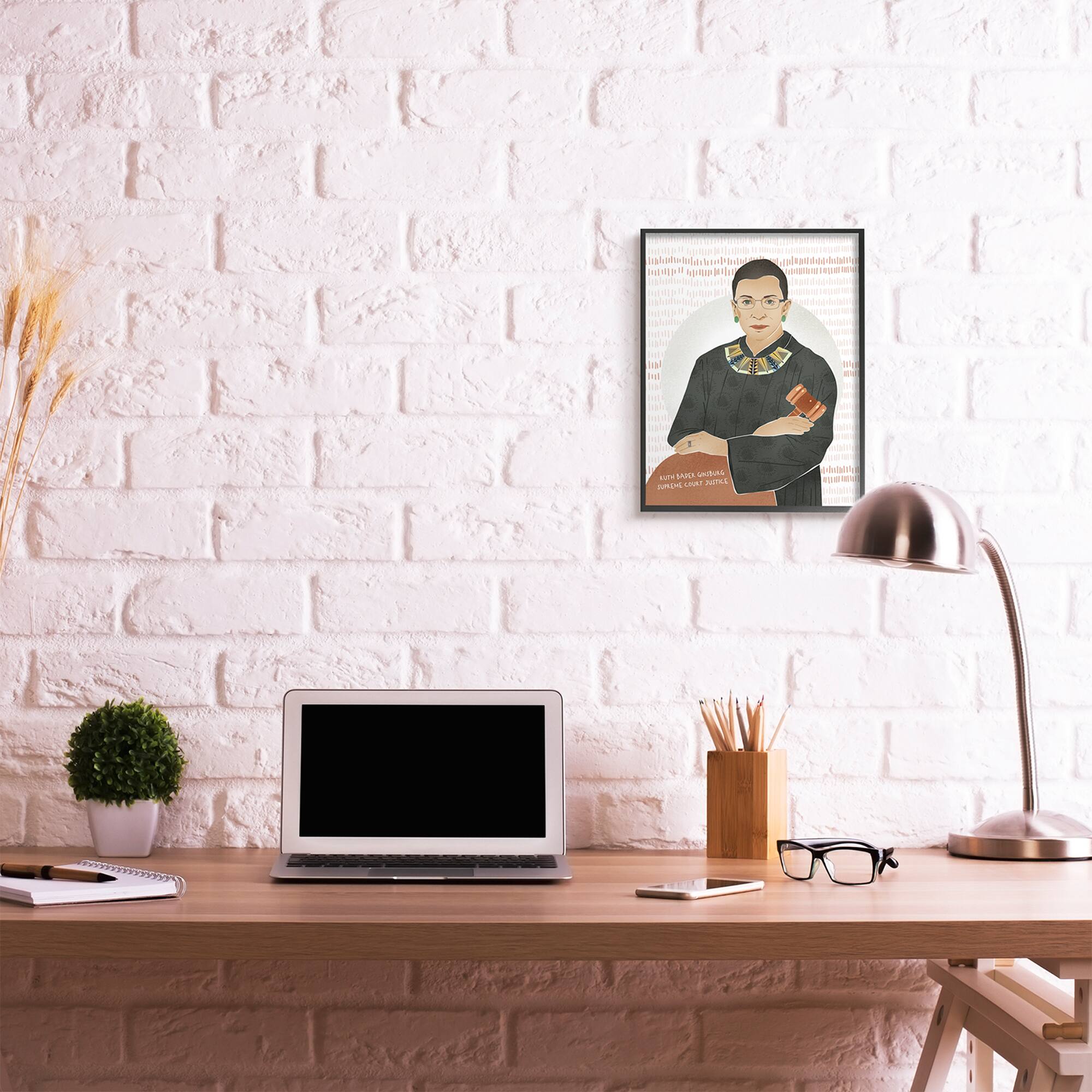 Stupell Industries Judge Ginsburg With Gavel Wall Art in Frame